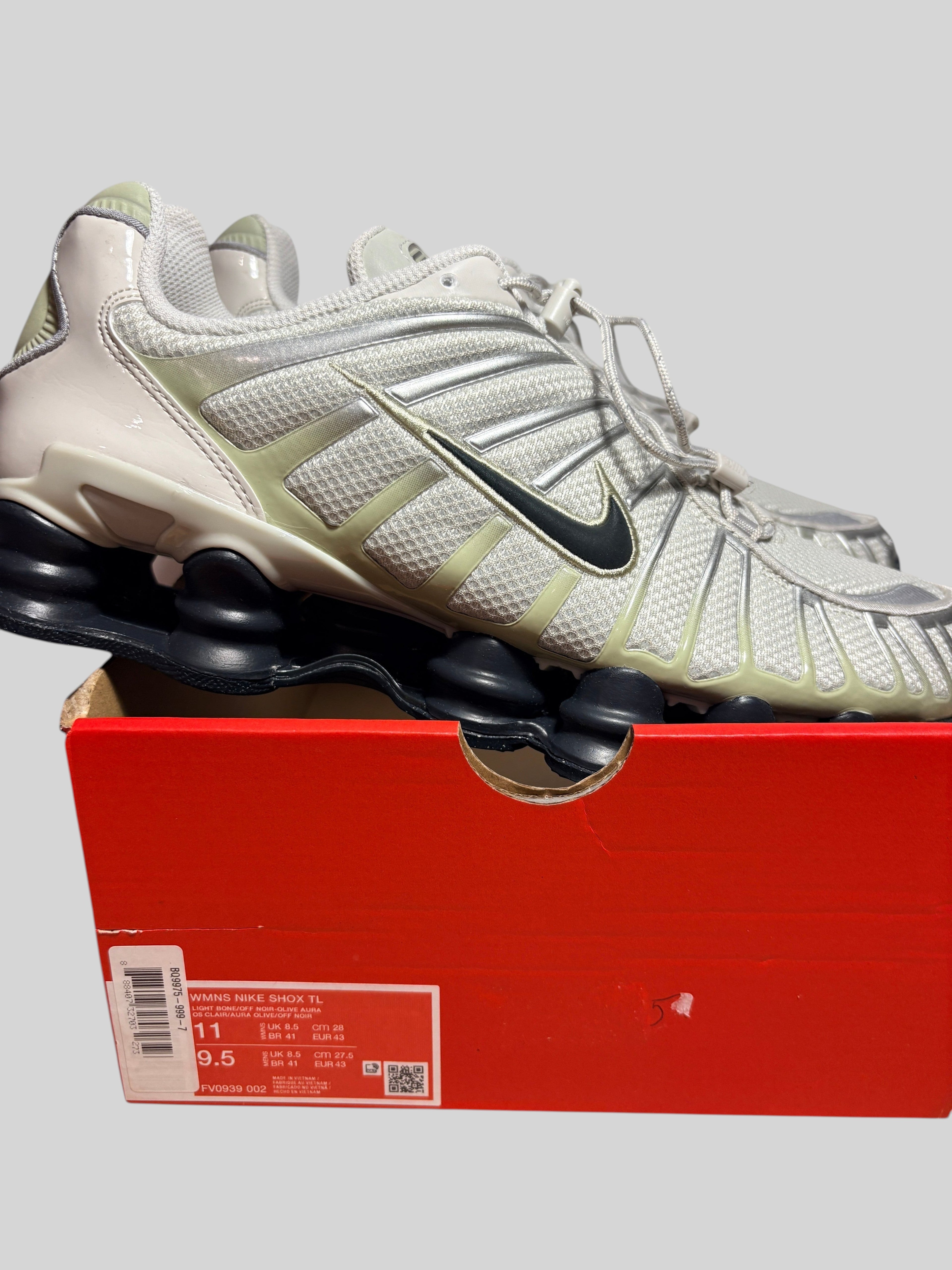 Nike Shox TL "Olive Aura / Light Bone" - Taille 43 (Mixte) NIKE