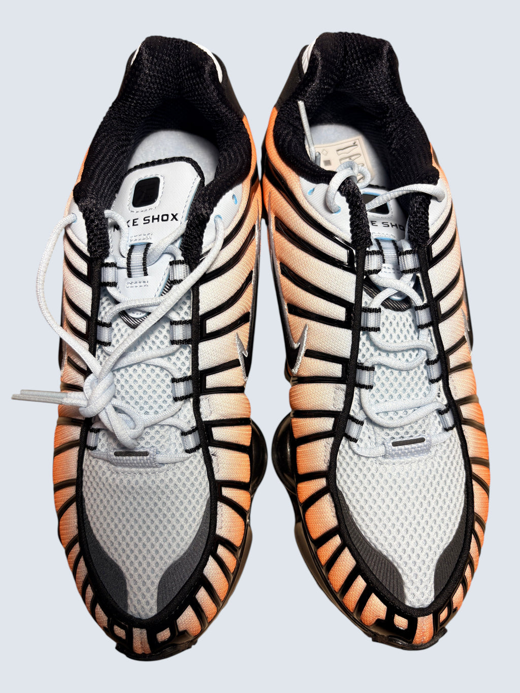 Nike Shox TL "Blue Tint / Total Orange" – Neuve (Boîte sans couvercle)