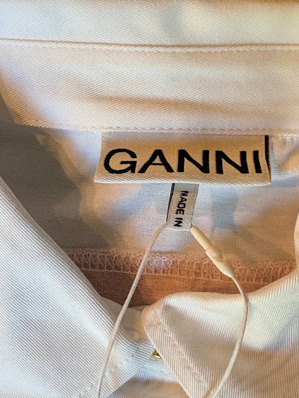 GANNI - Polo Rugby T4121 - Mauve Chalk - Neuf avec étiquette GANNI