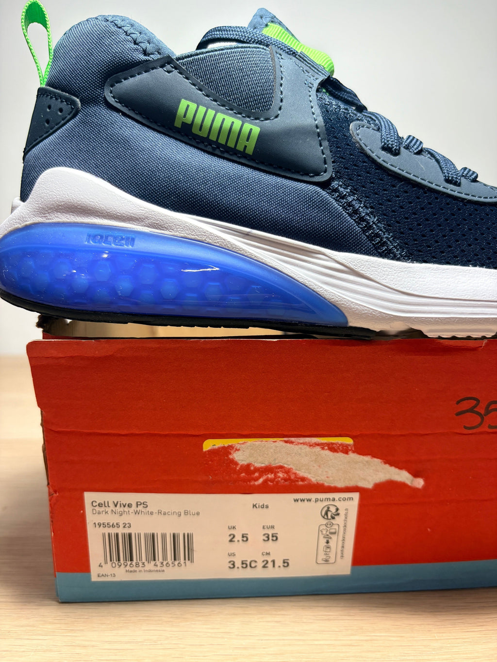 Puma - Cell Vive PS Kids – Bleu nuit & Blanc - Neuve avec étiquette PUMA