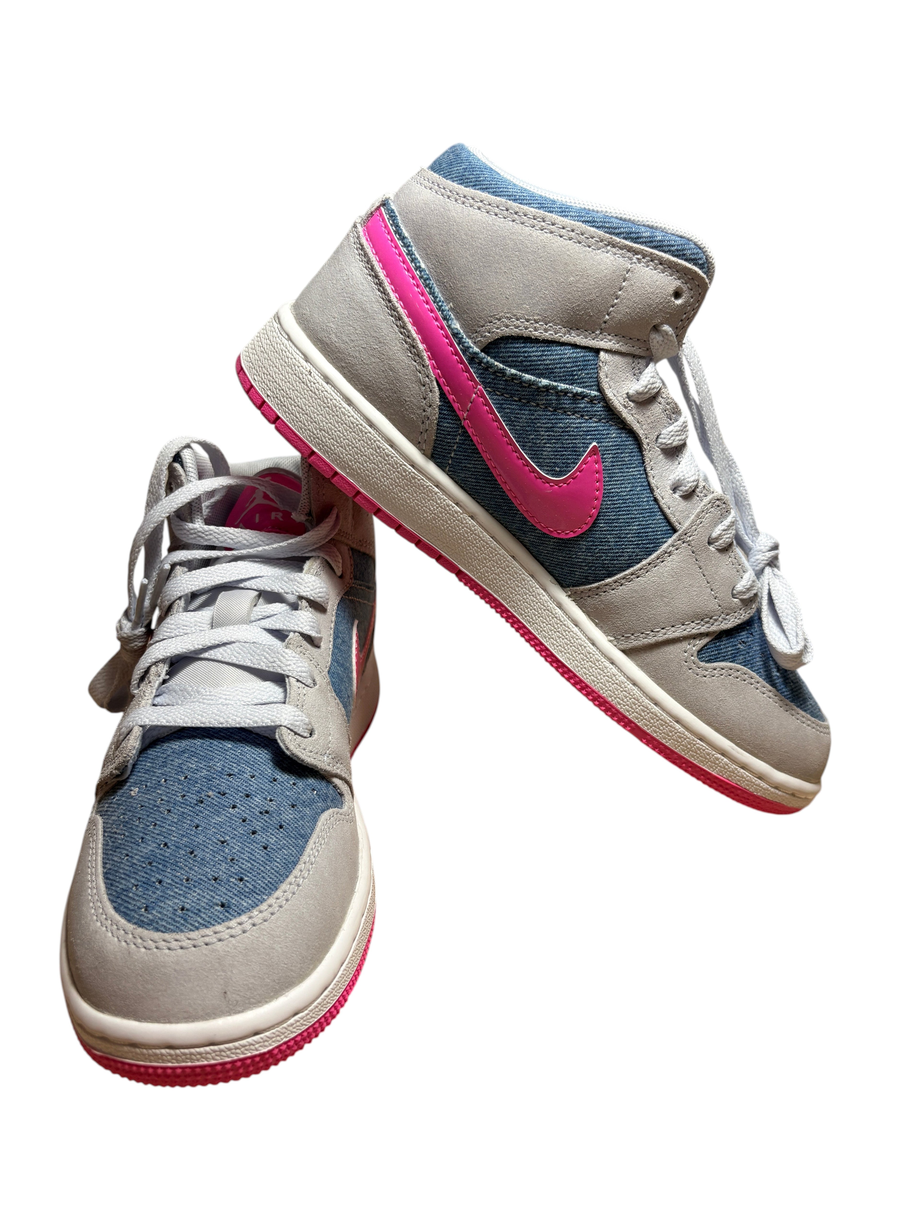 Air Jordan 1 Mid SE (GS) "Cobalt Bliss / Pink Glow"