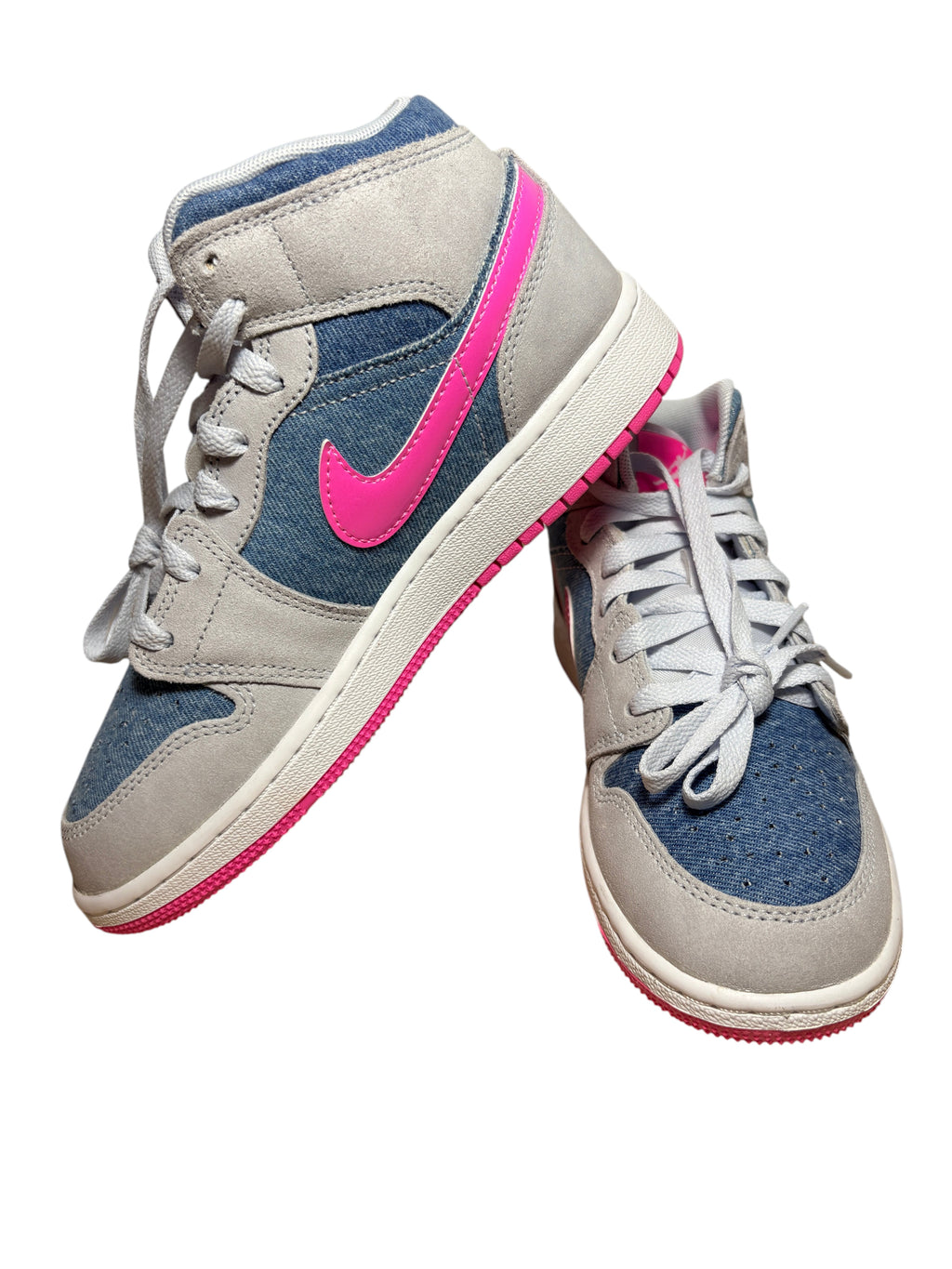 Air Jordan 1 Mid SE (GS) "Cobalt Bliss / Pink Glow"