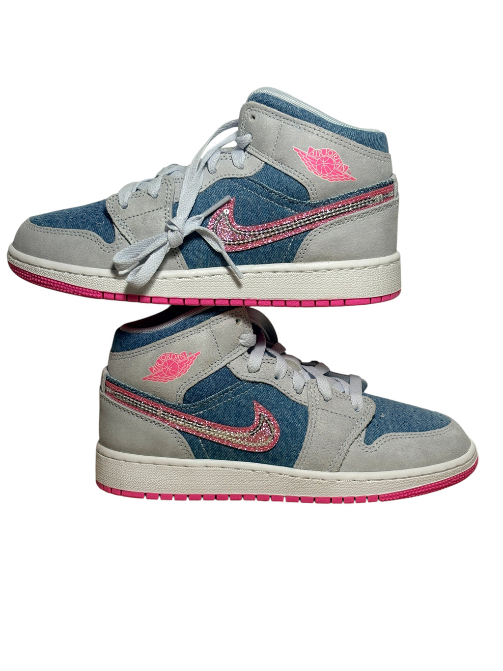 Air Jordan 1 Mid SE (GS) "Cobalt Bliss / Pink Glow"