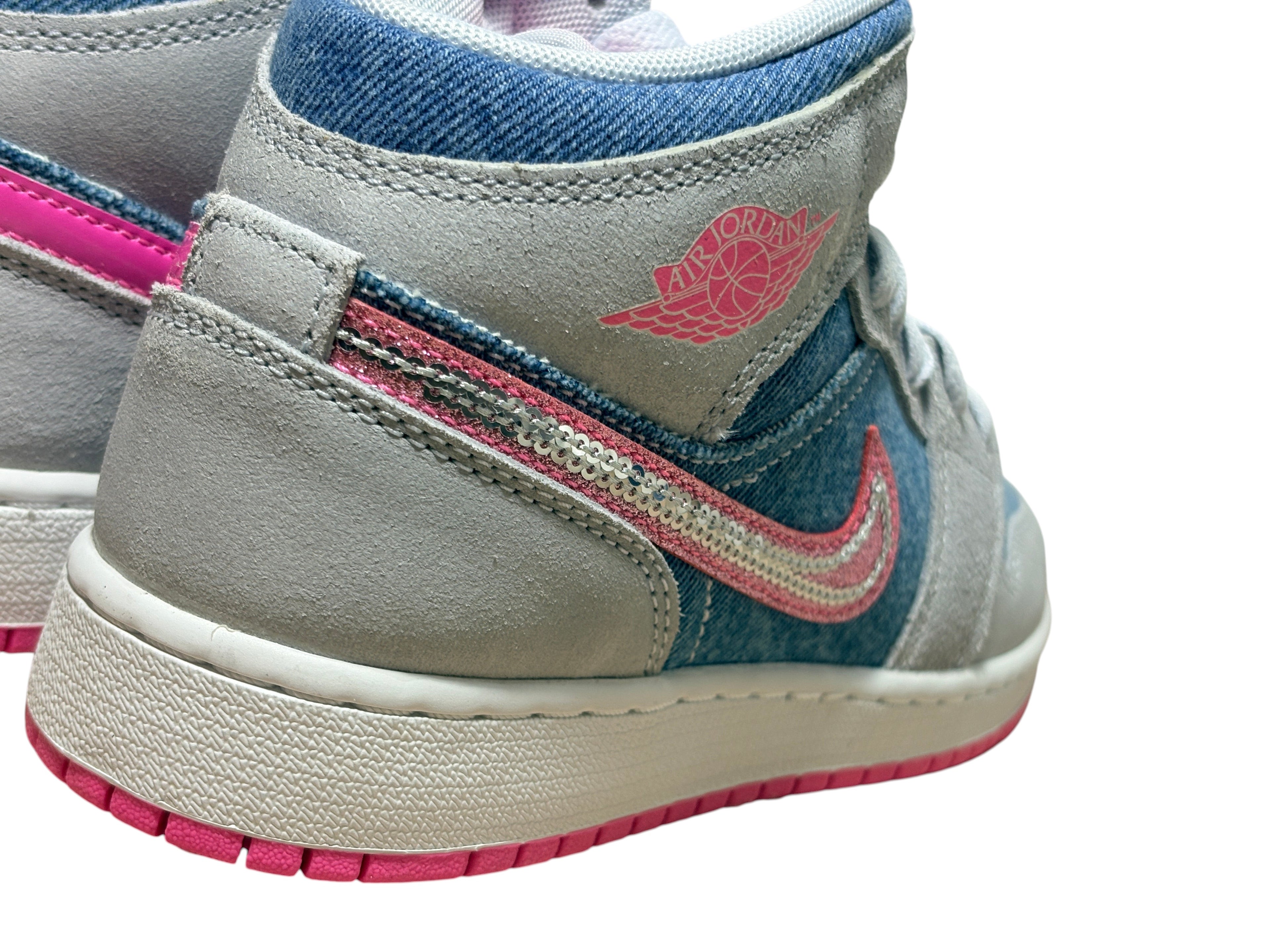 Air Jordan 1 Mid SE (GS) "Cobalt Bliss / Pink Glow"