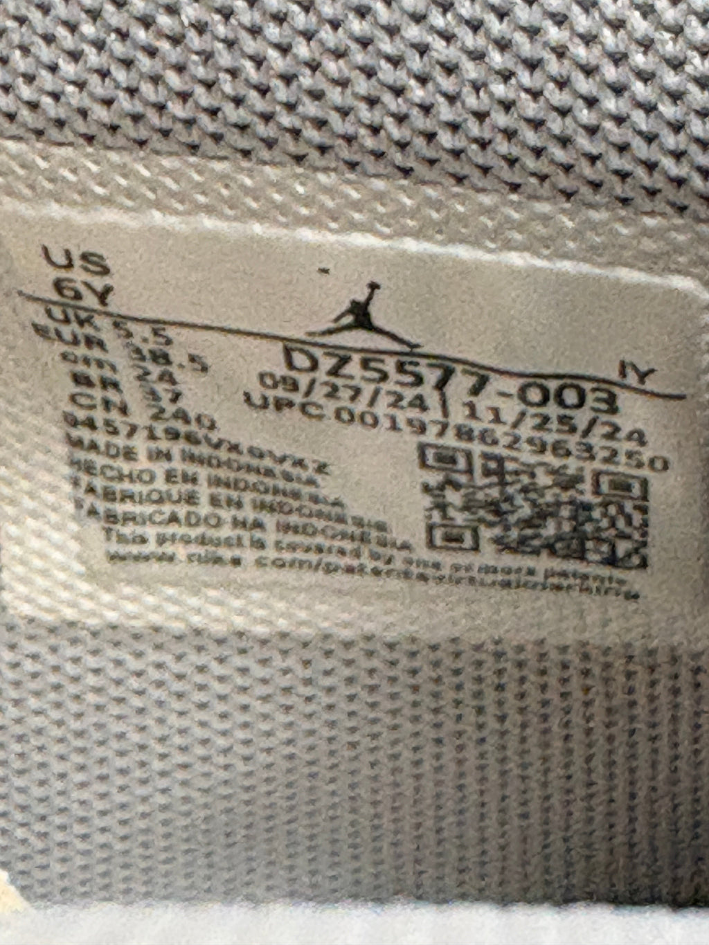 Jordan MVP (GS) Wolf Grey / University Blue — Pointure 38.5 AIR JORDAN