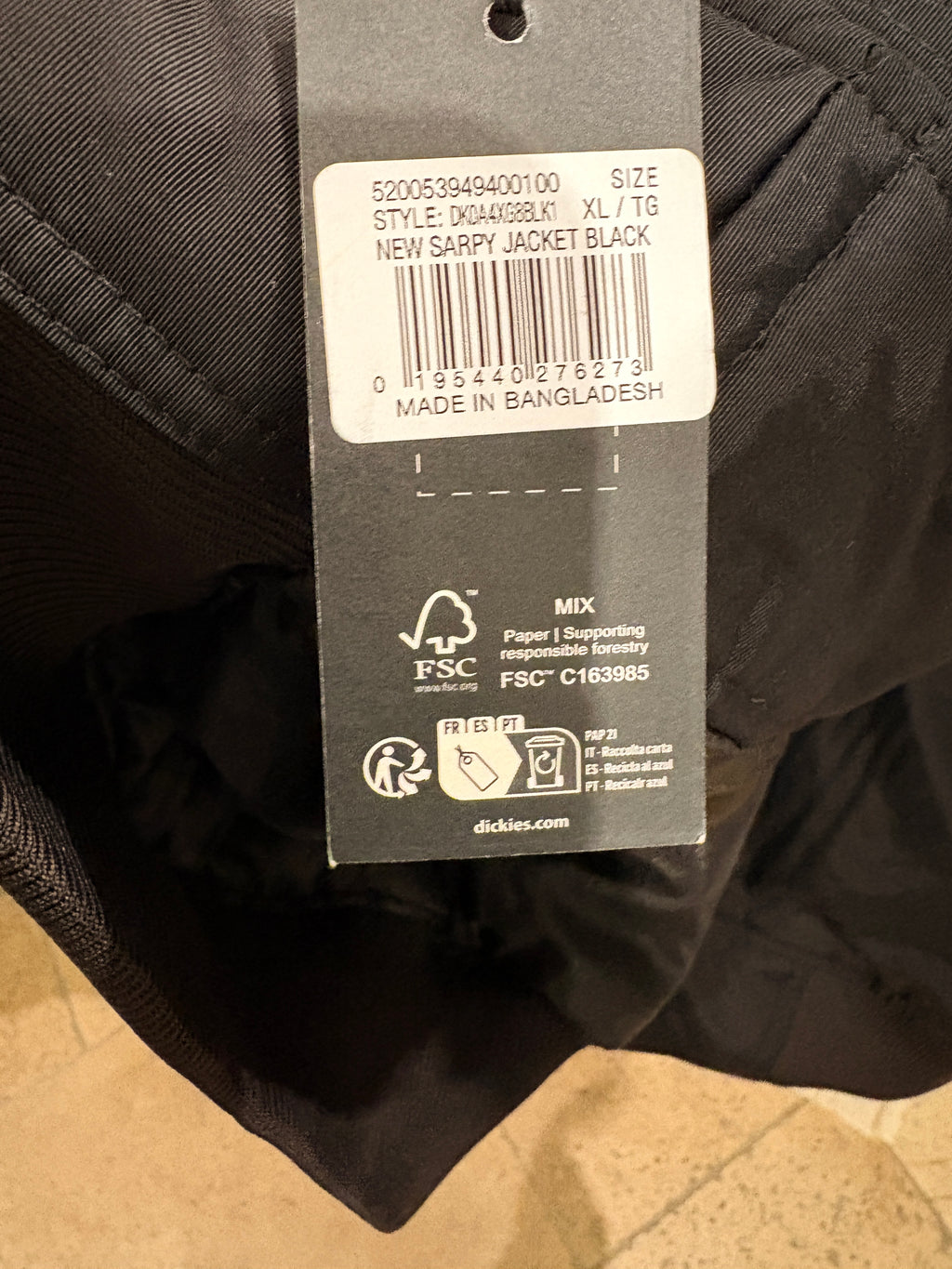 Veste à Capuche Dickies New Sarpy Jacket - Black (Noir) - XL