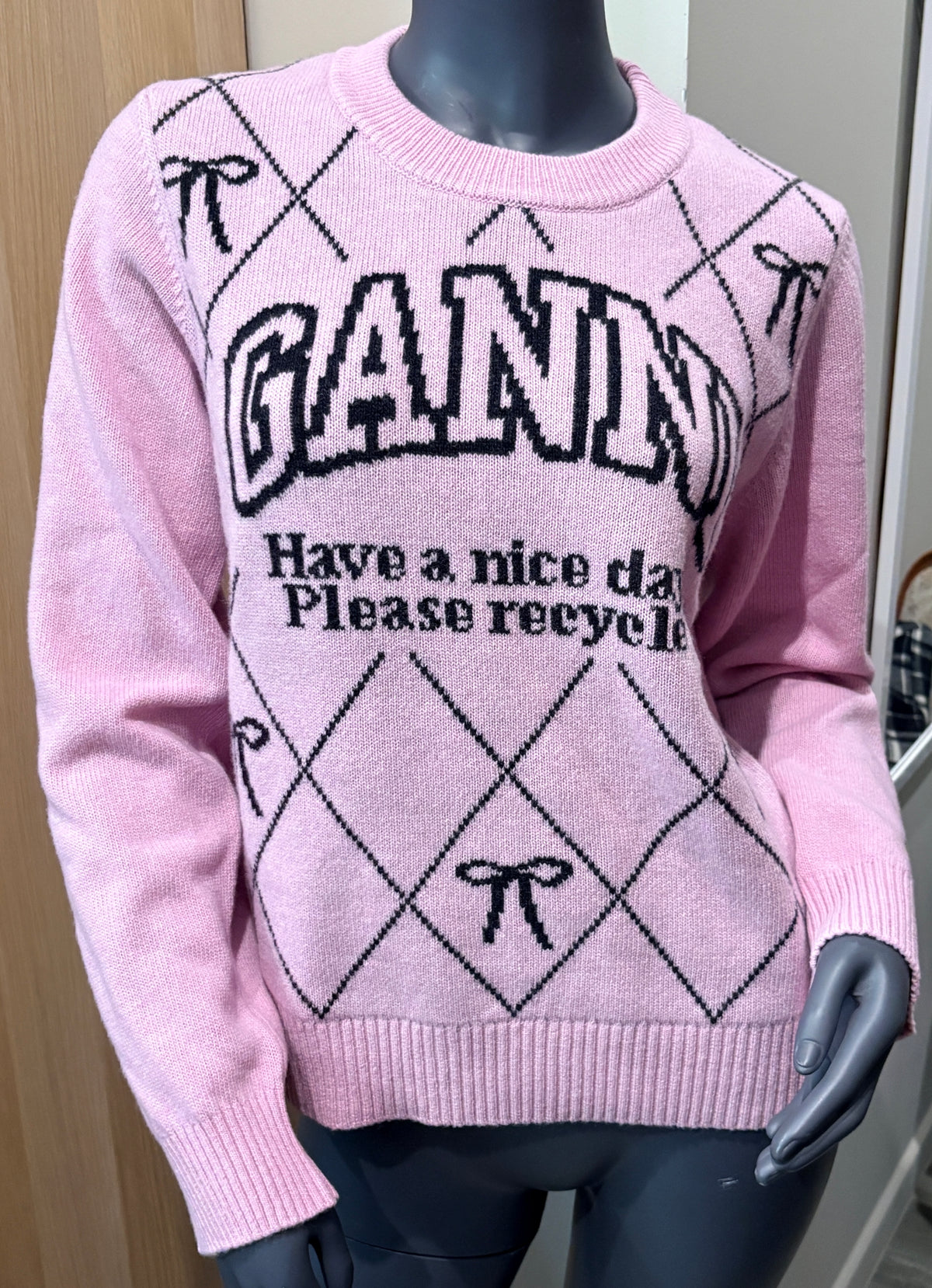GANNI - Pull K2423 - Mauve Chalk - Neuf avec étiquette GANNI