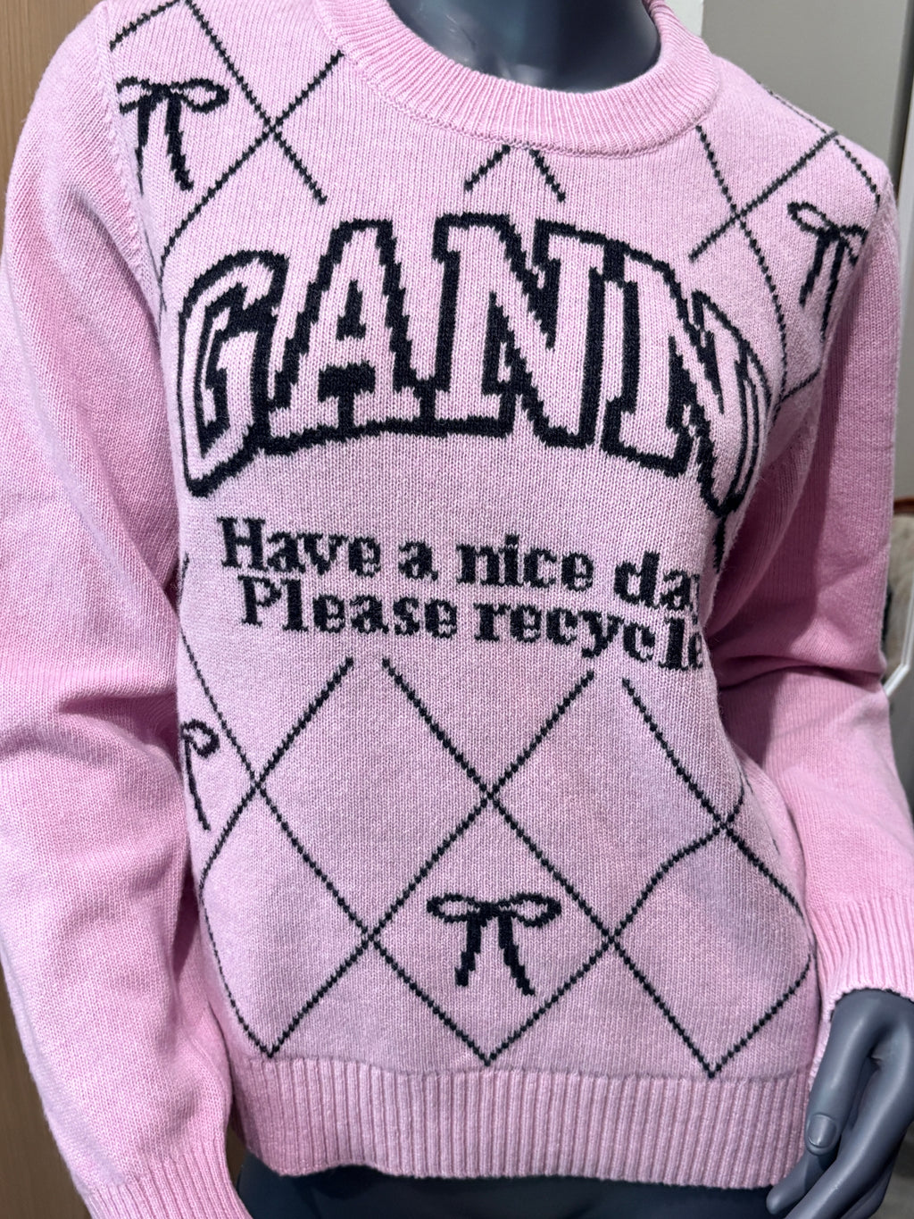 GANNI - Pull K2423 - Mauve Chalk - Neuf avec étiquette GANNI
