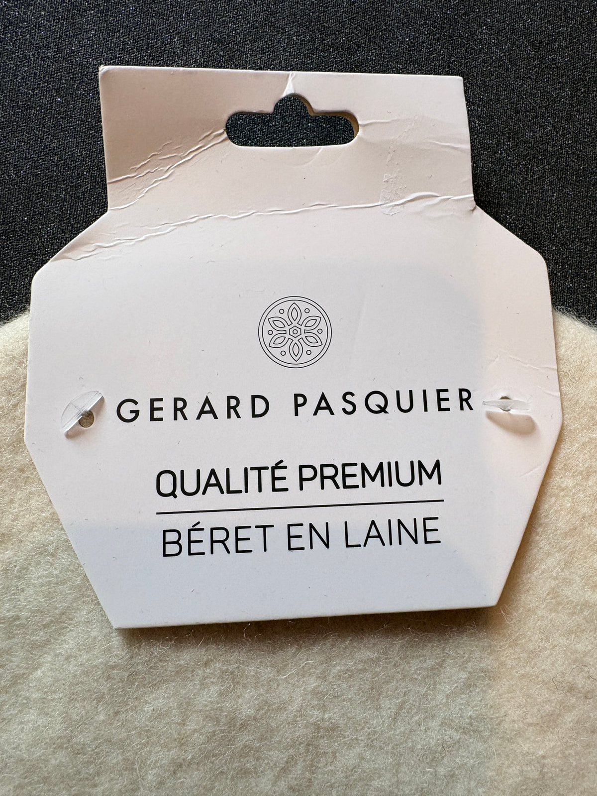Gérard Pasquier - Béret en laine - Écru - Neuf avec étiquette Gérard Pasquier