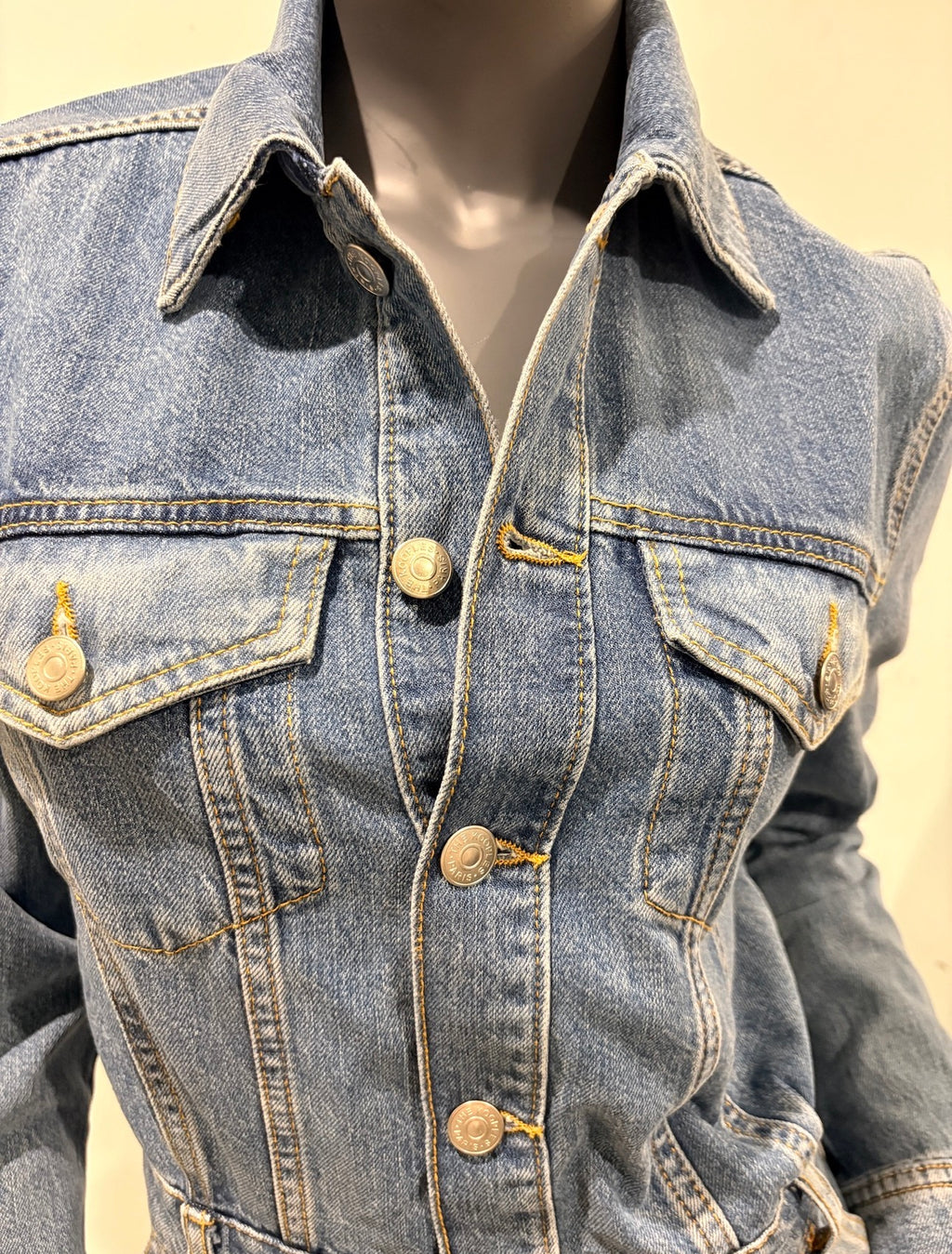 The Kooples - Robe Chemise en Jean FROB24113J - Blue Washed Denim - Neuve avec étiquette SANDRO