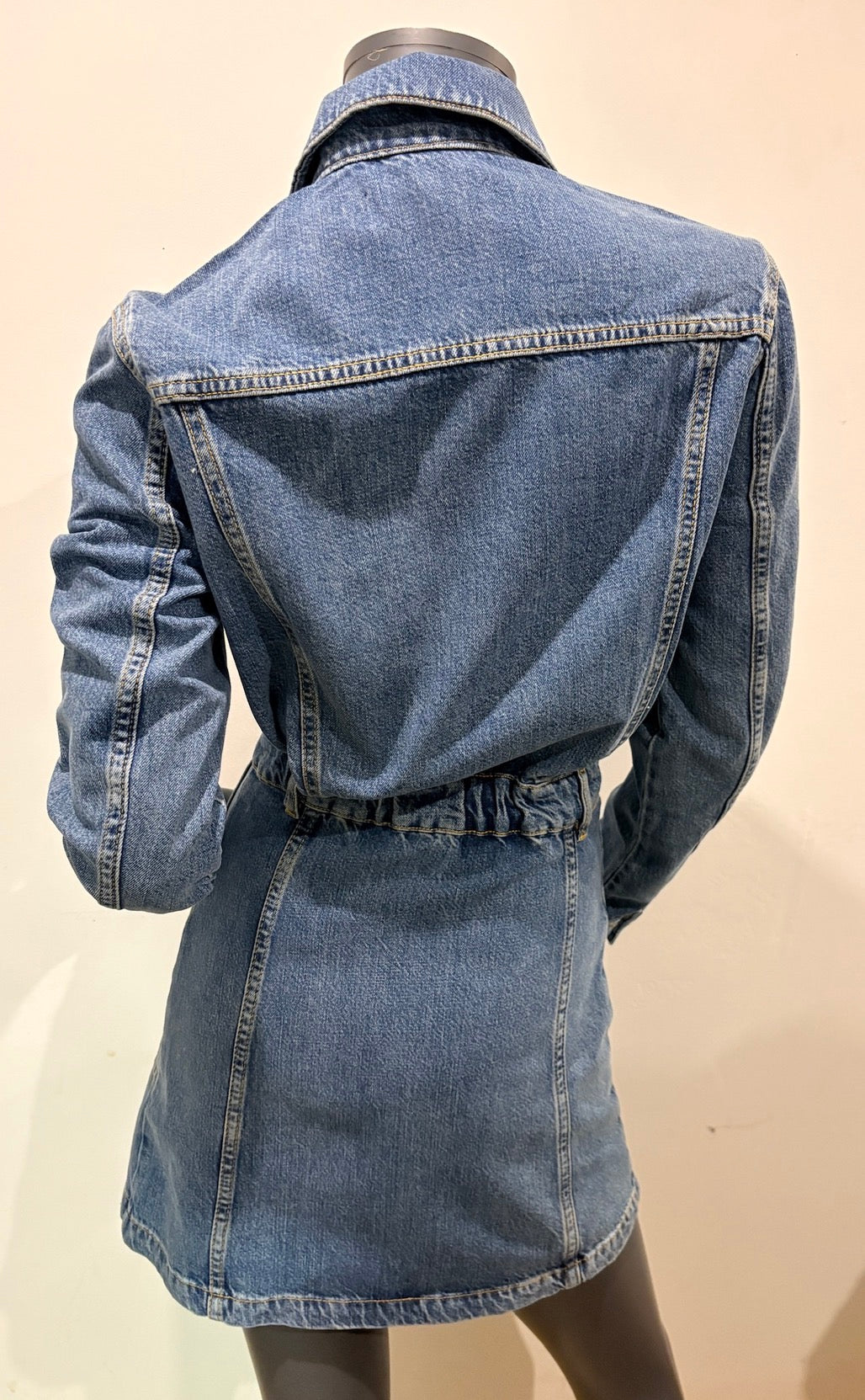 The Kooples - Robe Chemise en Jean FROB24113J - Blue Washed Denim - Neuve avec étiquette SANDRO