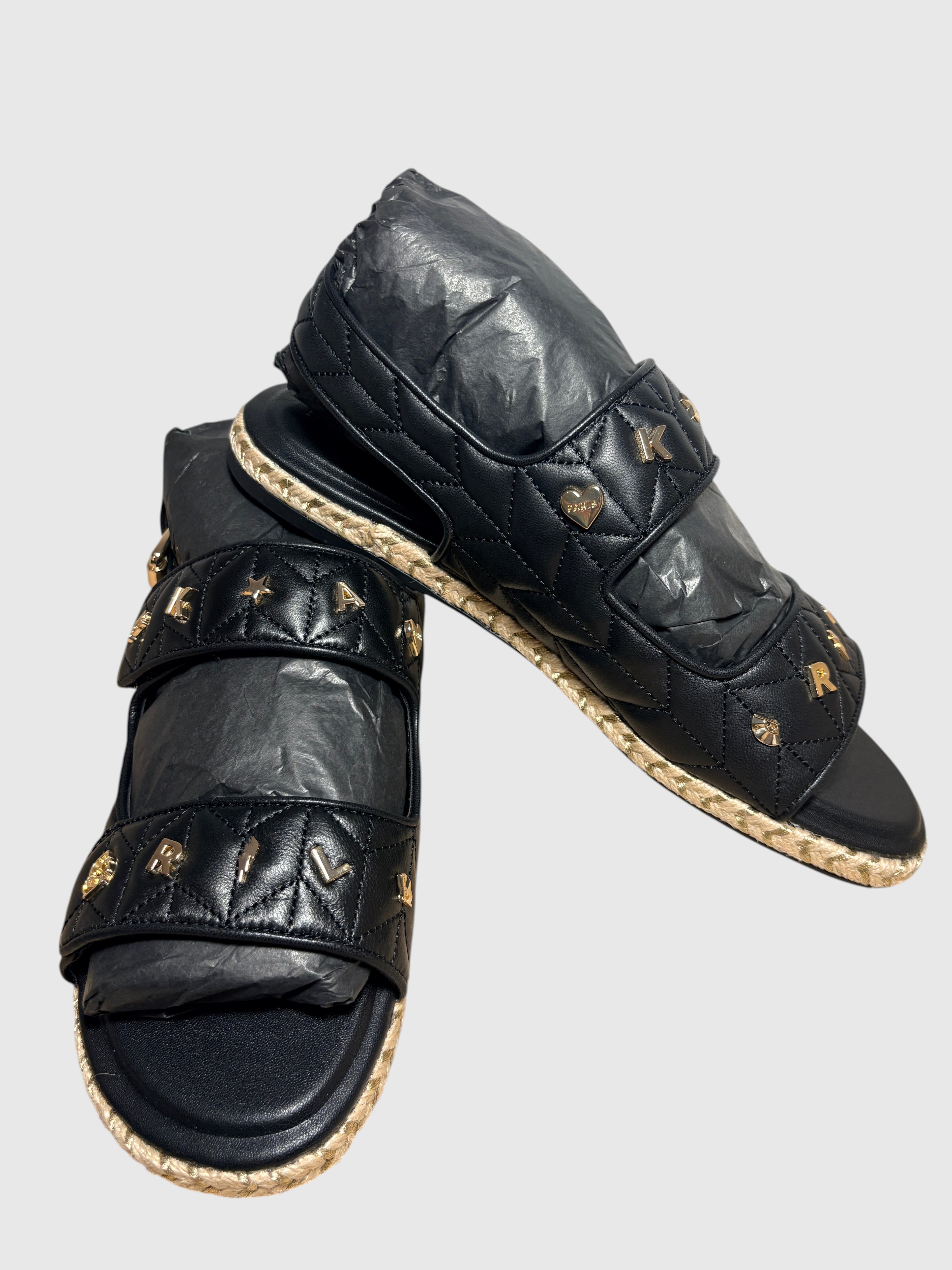 Sandales Mules Espadrilles Karl Lagerfeld Paris - Charlay Studs (Noir)