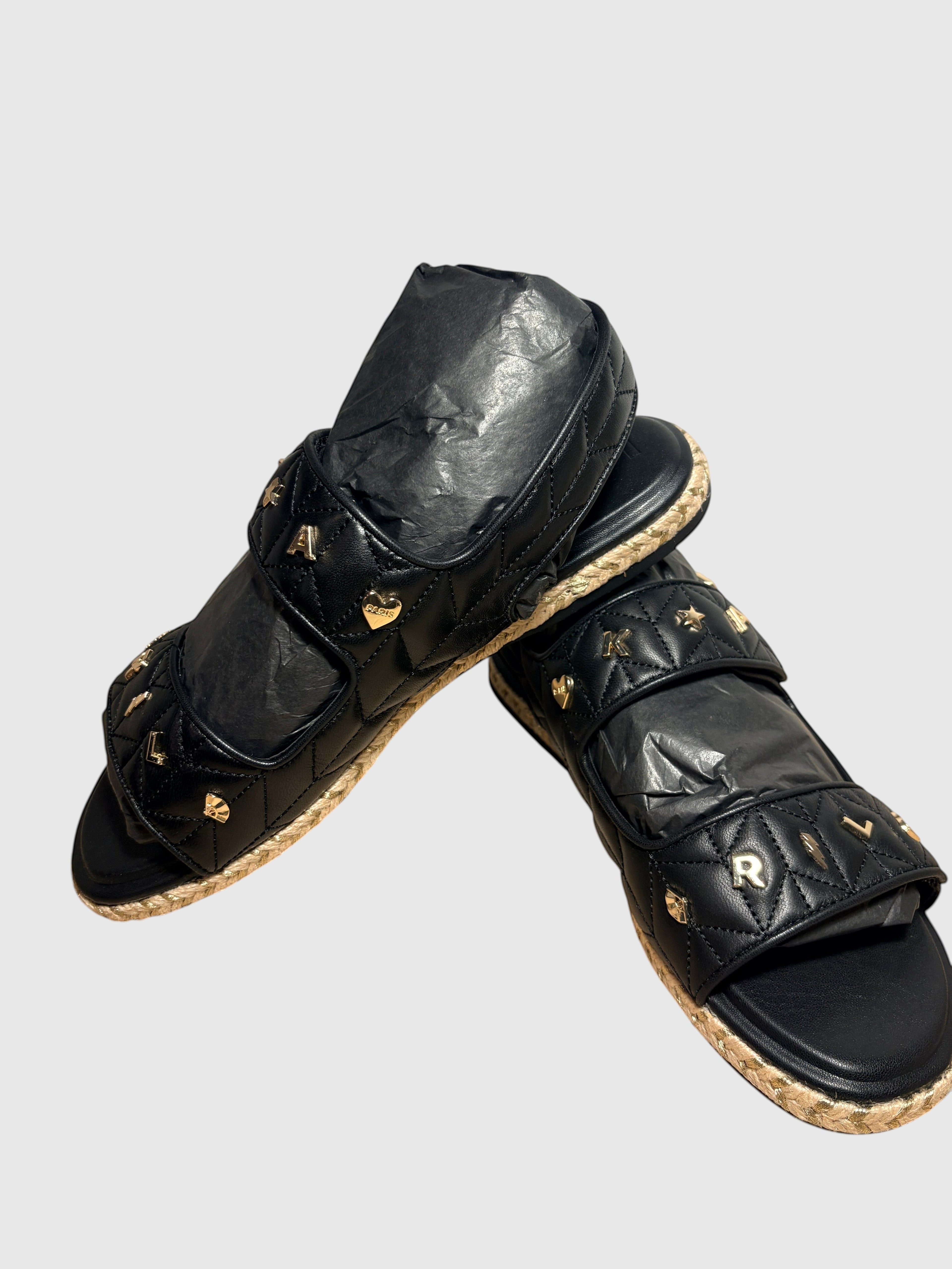Sandales Mules Espadrilles Karl Lagerfeld Paris - Charlay Studs (Noir)