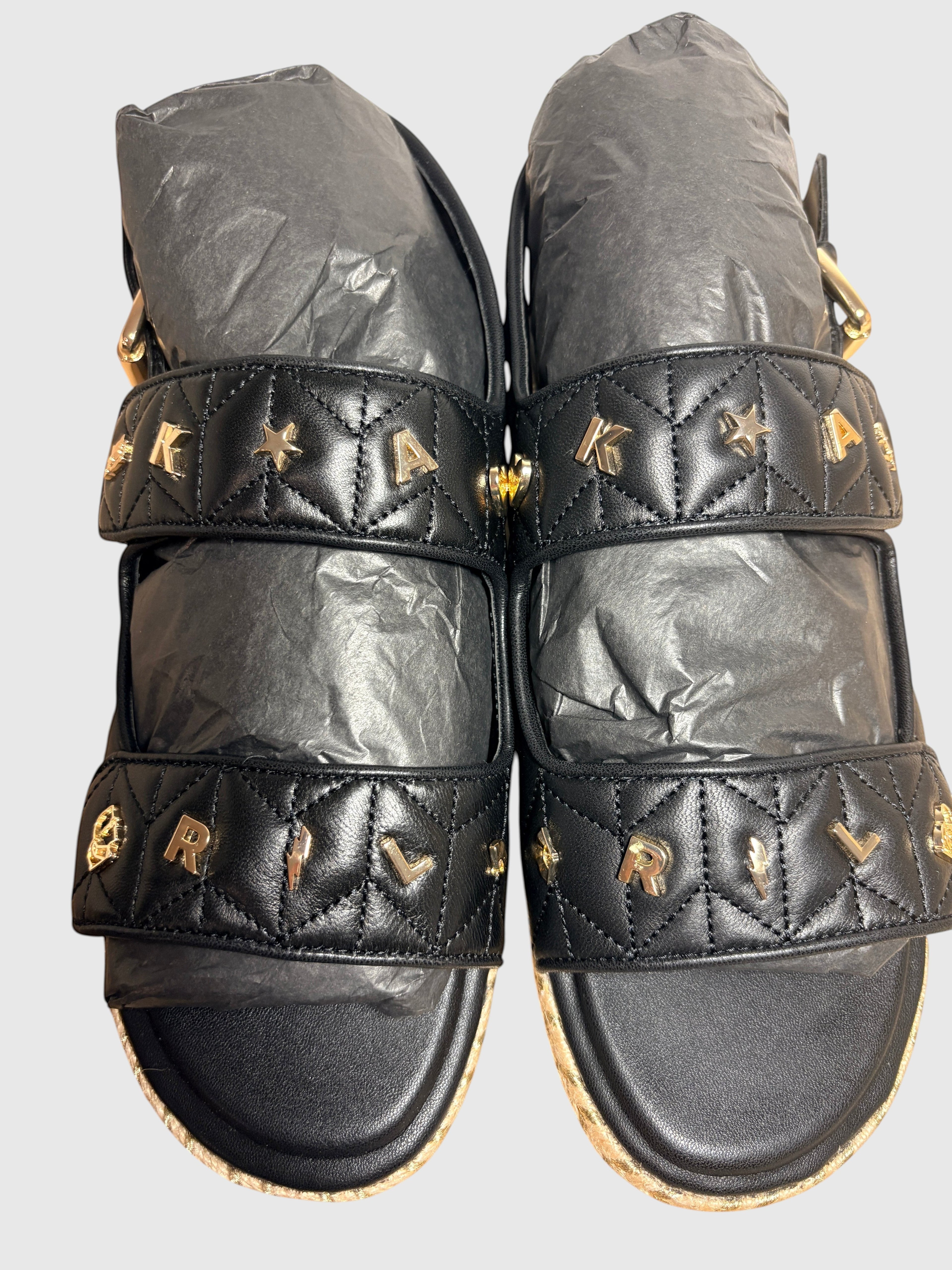 Sandales Mules Espadrilles Karl Lagerfeld Paris - Charlay Studs (Noir)
