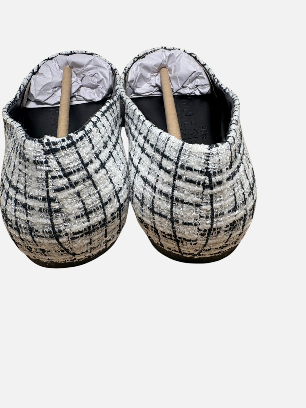 Ballerines en Tweed Karl Lagerfeld – Noir & Blanc (Taille 39.5)