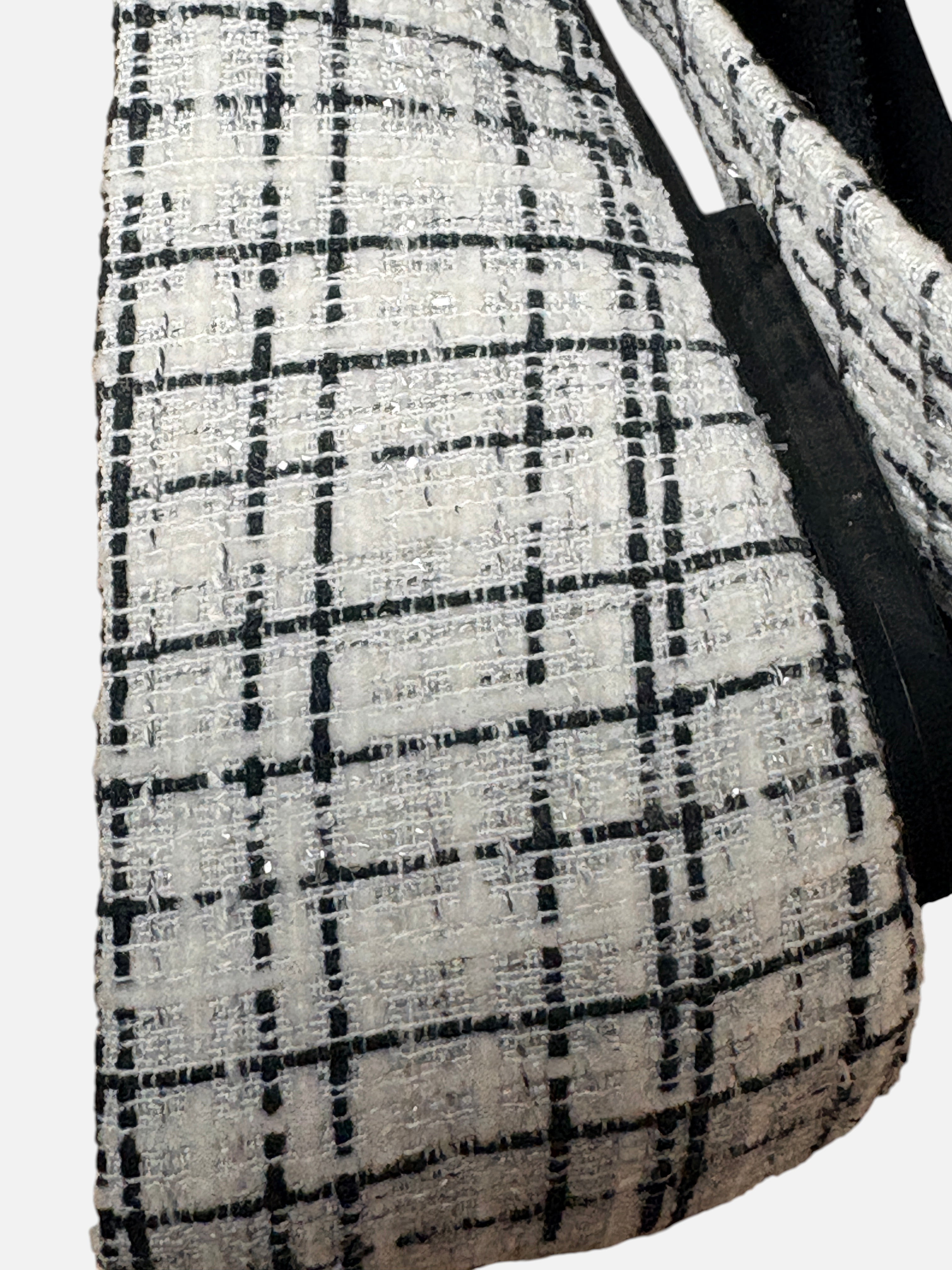 Ballerines en Tweed Karl Lagerfeld – Noir & Blanc (Taille 39.5)