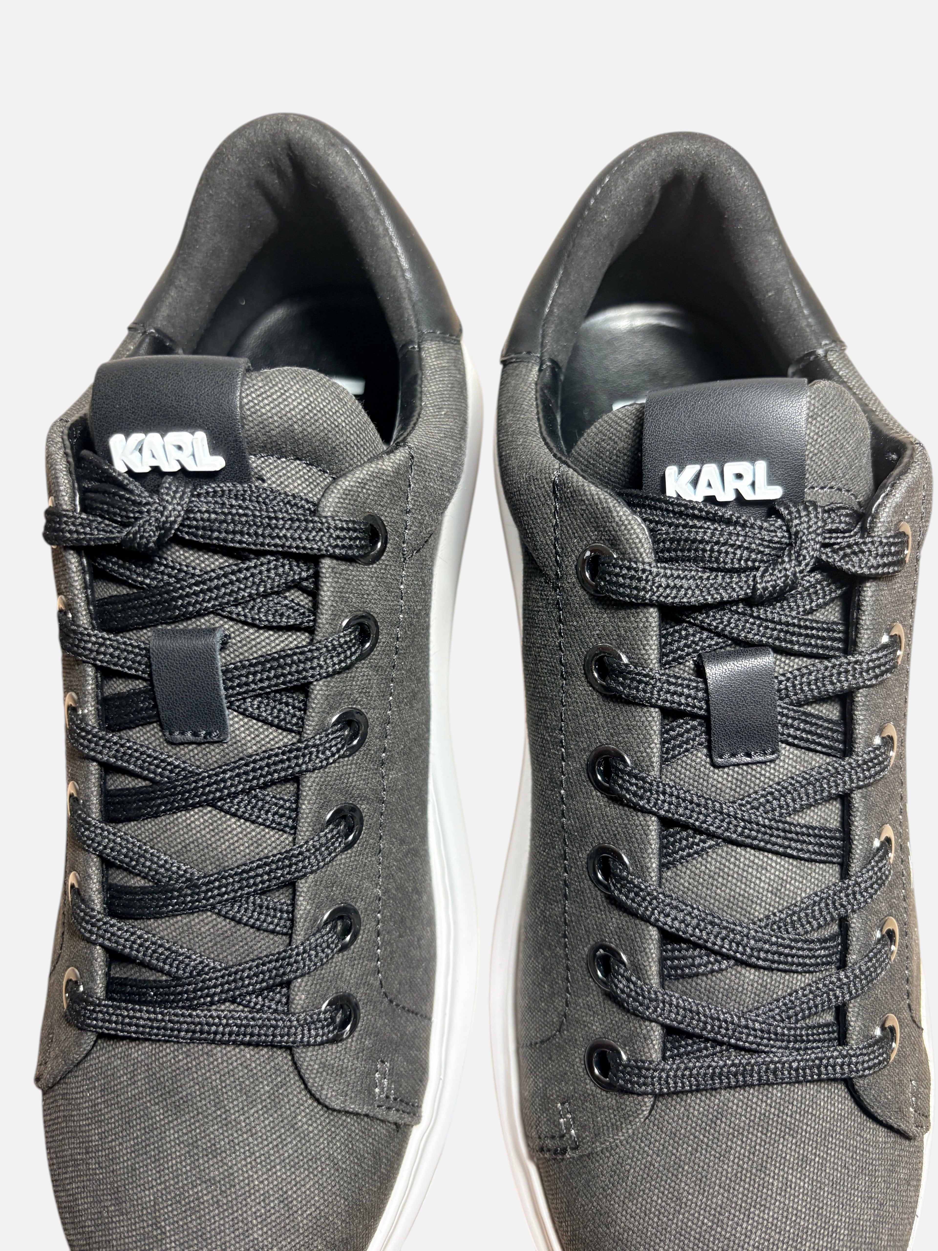 BasketsKarl Lagerfeld Kapri Mens Signia Textured - Noir/Gris - Taille 40 Karl Lagerfeld