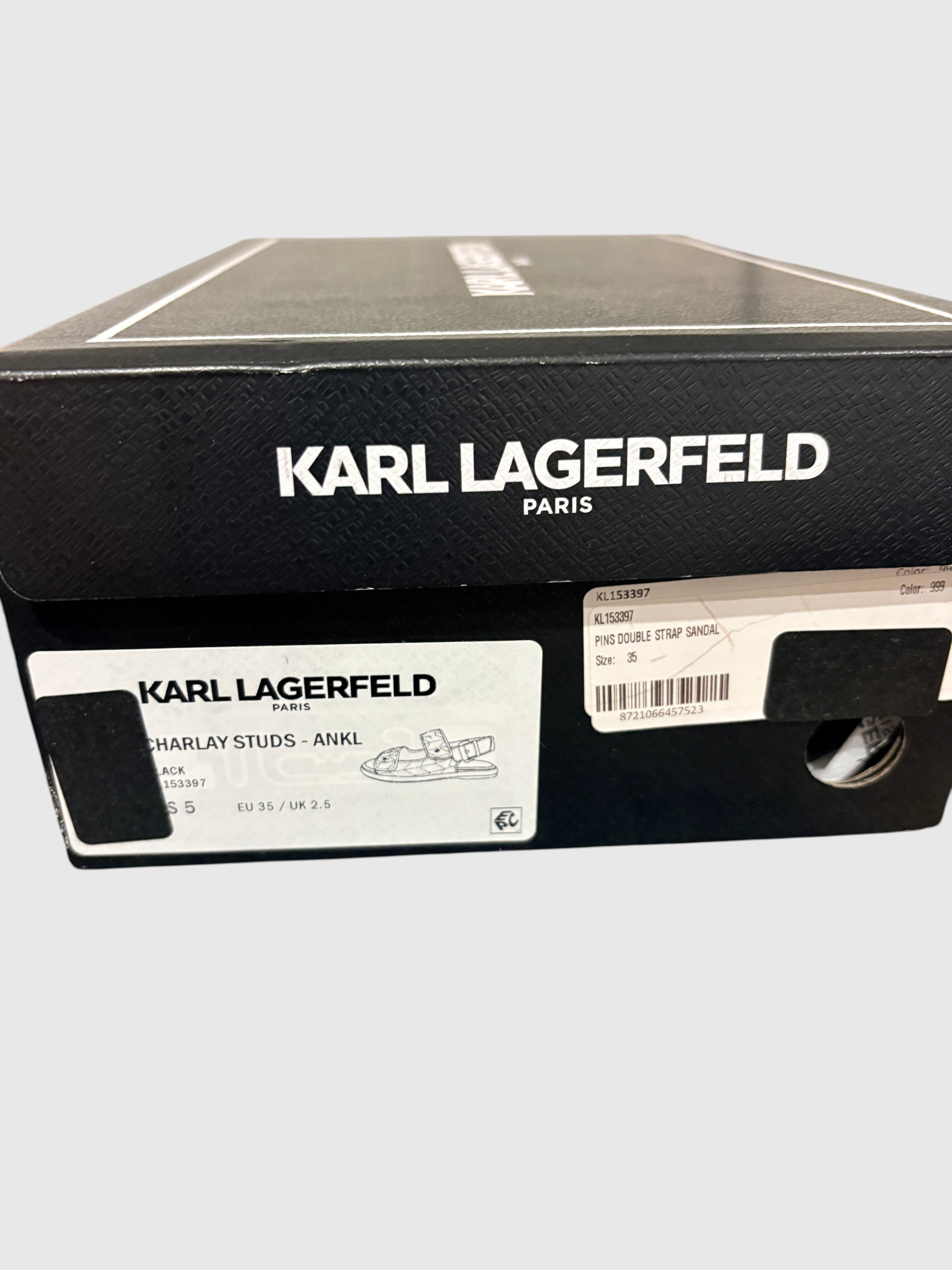 Sandales Mules Espadrilles Karl Lagerfeld Paris - Charlay Studs (Noir)