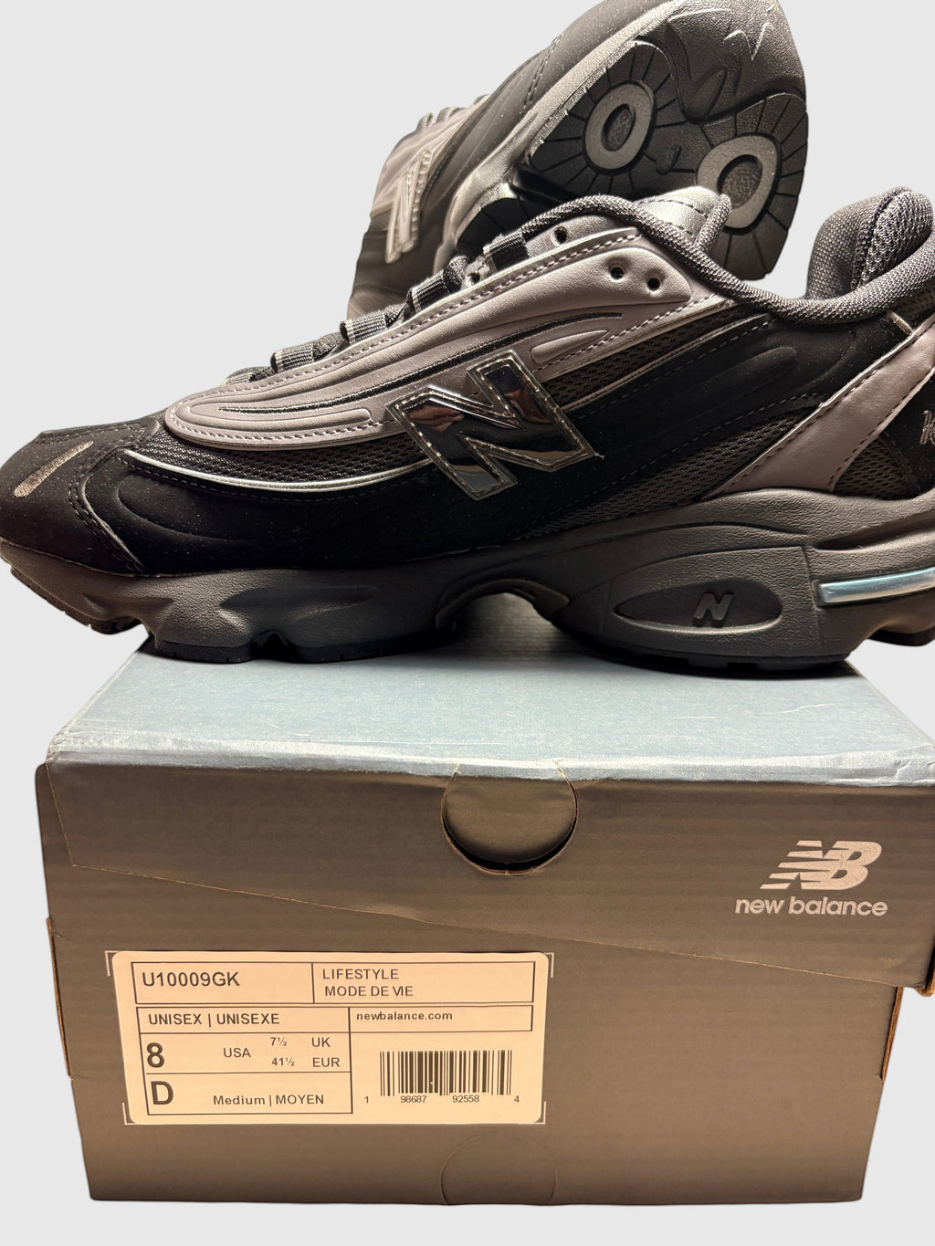 New Balance 1000 - Black / Metallic Silver (U10009GK) - Taille 41 ½ NEW BALANCE