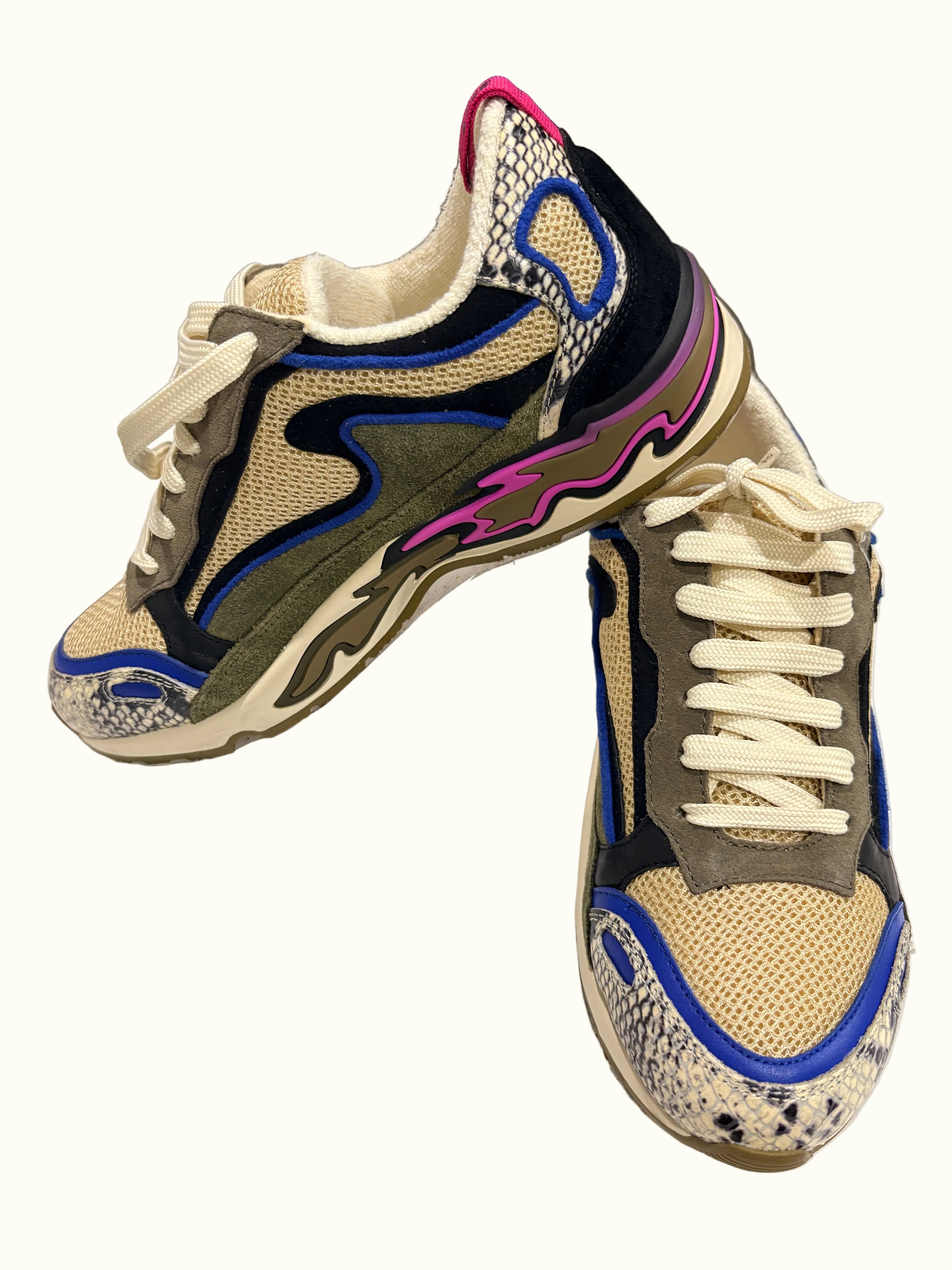 Sandro – Flame – Bleu Gris Multicolore – Neuve avec étiquette SANDRO