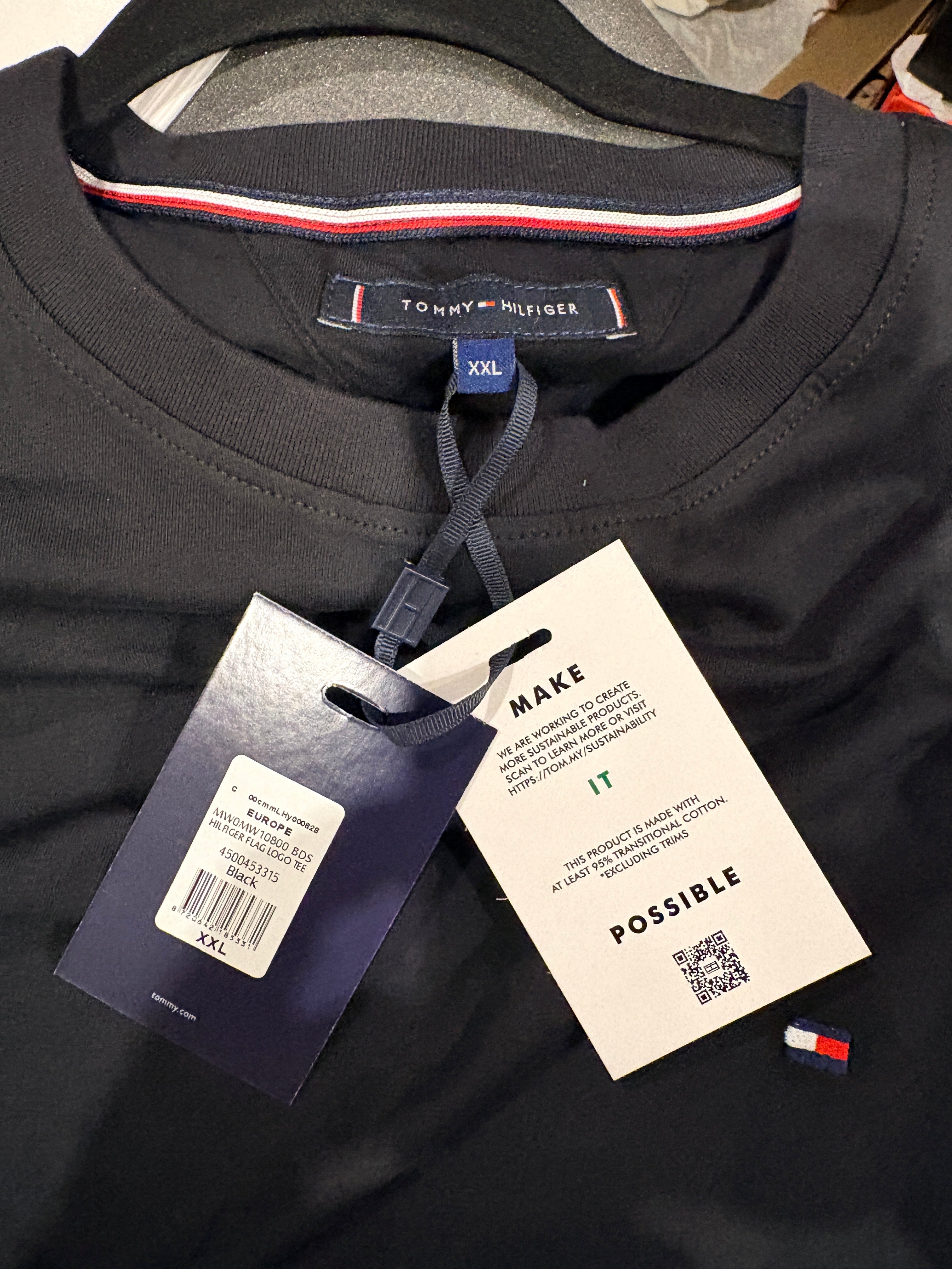 Tommy Hilfiger - T-shirt Logo Essential - Black - Neuf avec étiquette Fear of God Essentials