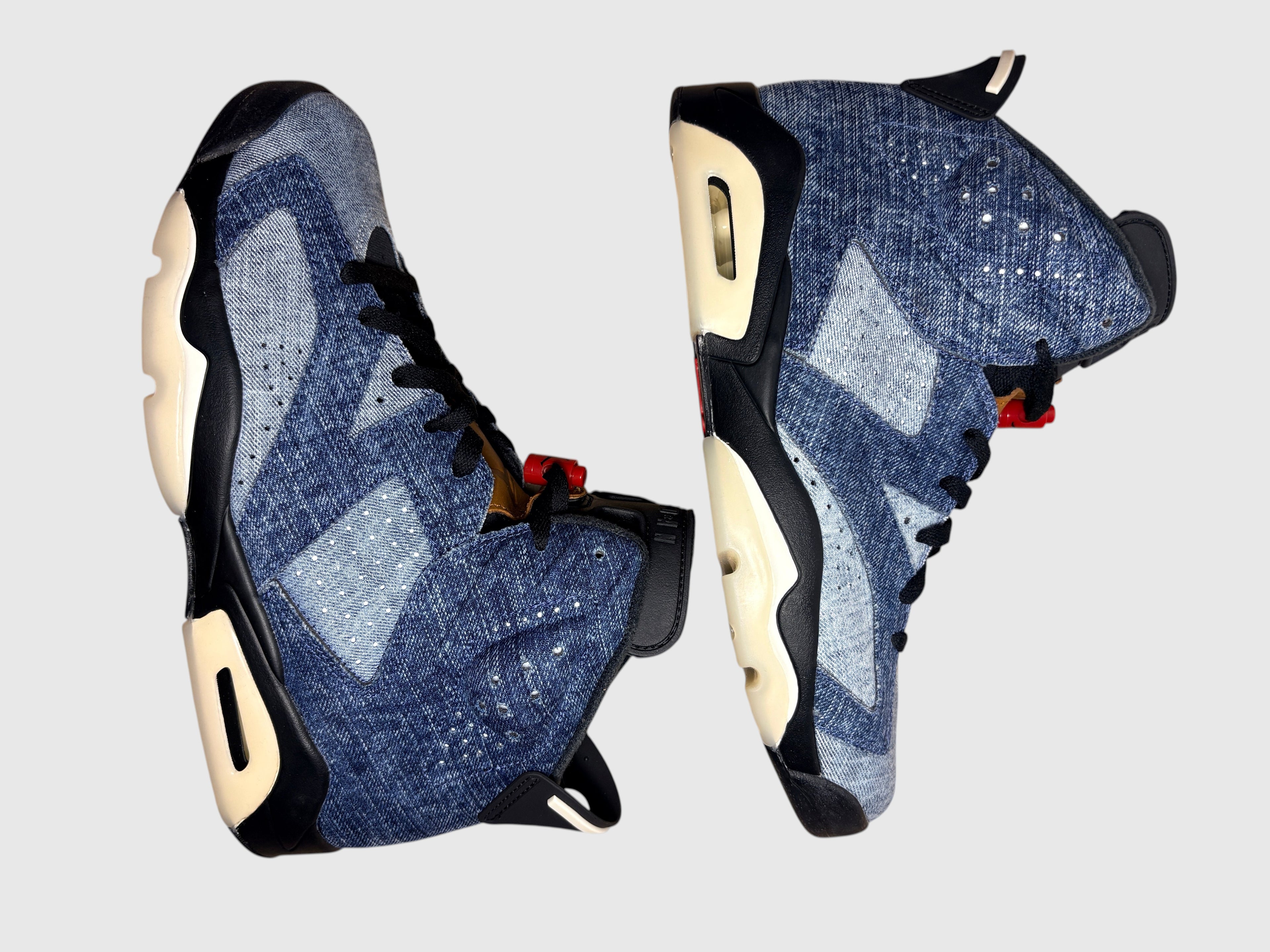 Jordan - Air Jordan 6 Retro - Washed Denim / Sail / Varsity Red / Black - Neuve avec étiquette AIR JORDAN