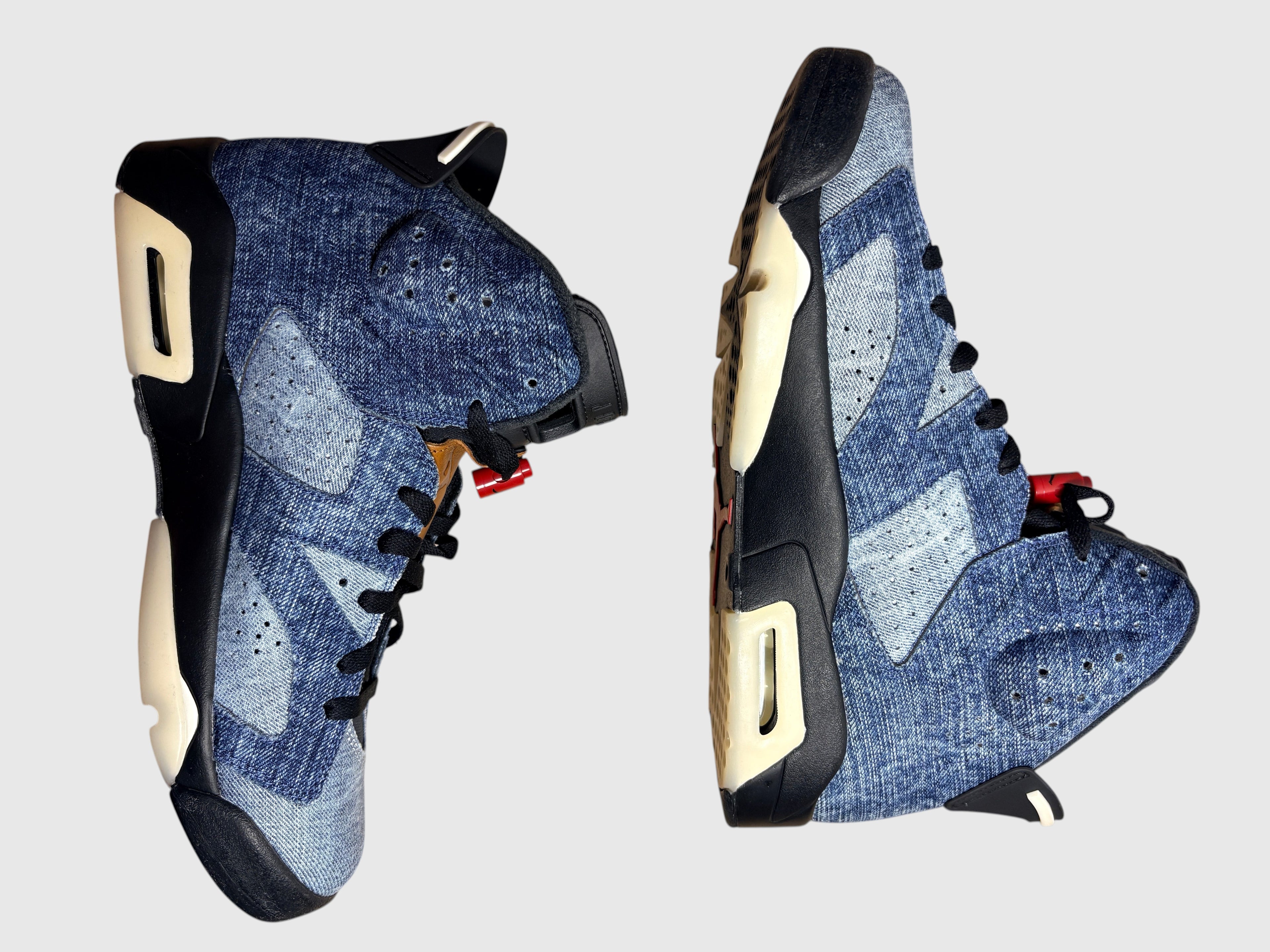 Jordan - Air Jordan 6 Retro - Washed Denim / Sail / Varsity Red / Black - Neuve avec étiquette AIR JORDAN