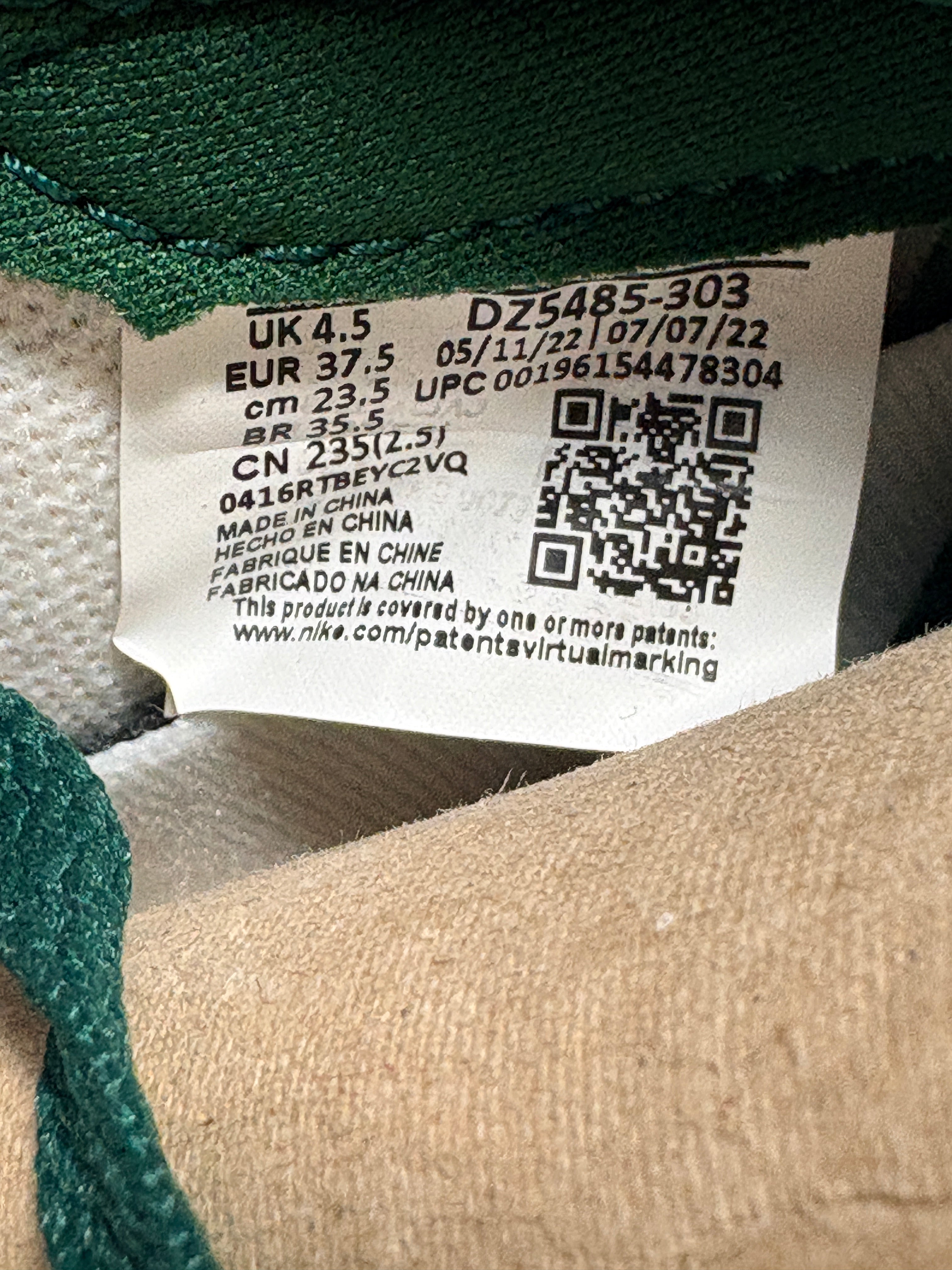 Jordan - Air Jordan 1 Retro High OG - Gorge Green / Metallic Silver / White - Neuve avec étiquette AIR JORDAN