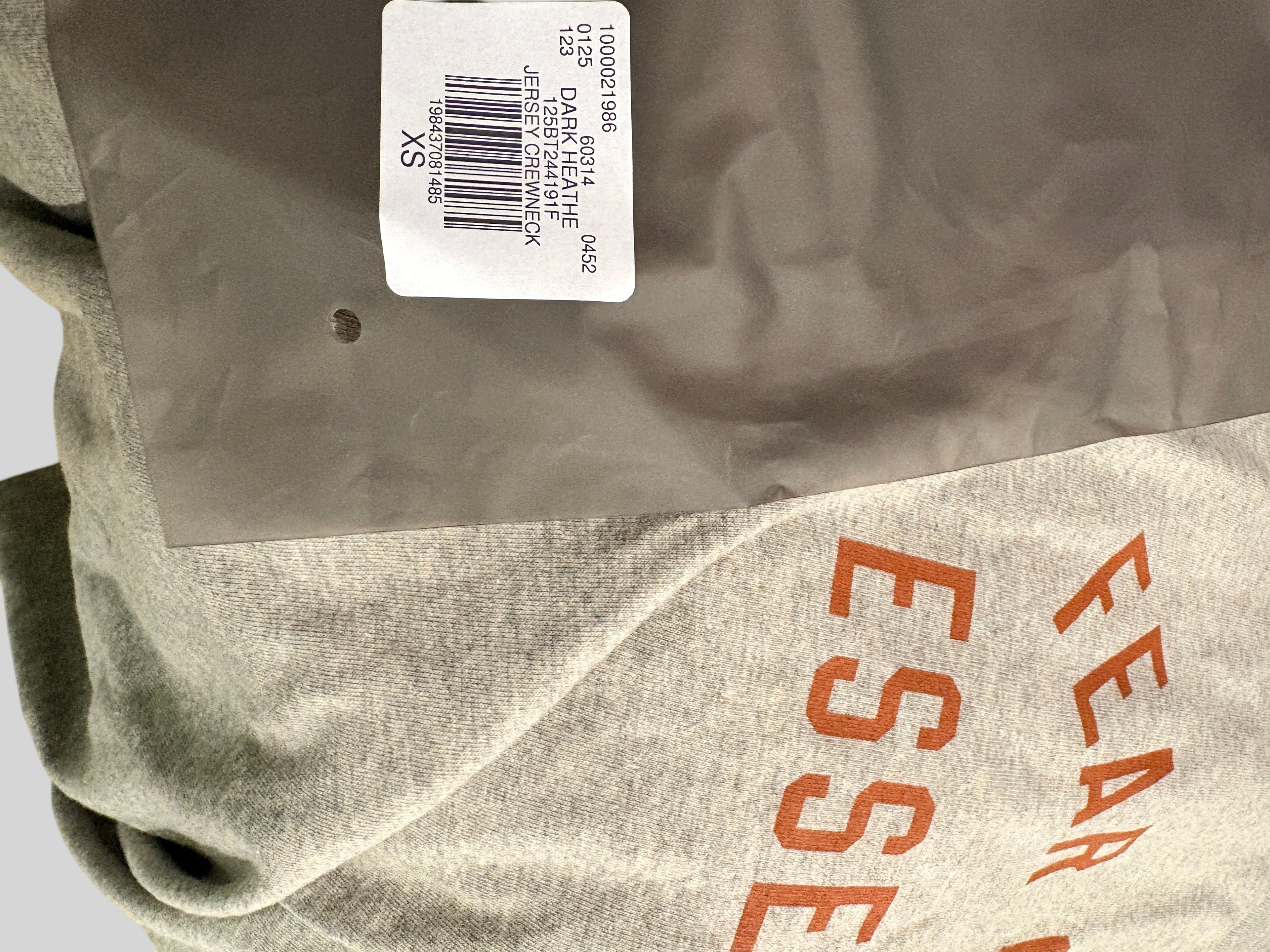 Fear of God Essentials - Jersey Crewneck Tee - Dark Heather - Neuf avec étiquette Fear of God Essentials