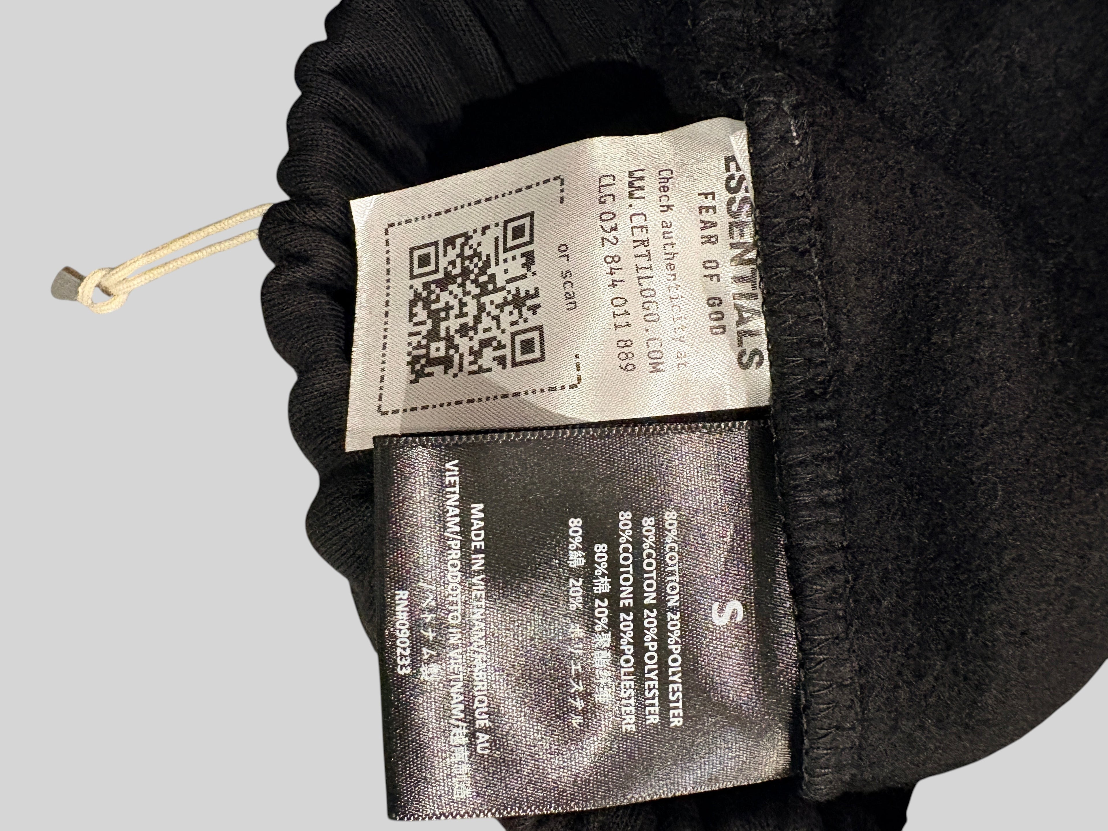 Fear of God Essentials - Fleece Hoodie State - Black - Neuf avec étiquette (Copie) Fear of God Essentials
