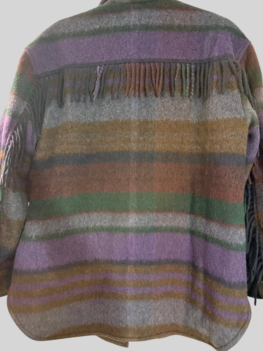 Sandro Dome – Manteau-surchemise à carreaux violet et vert neuf avec étiquettes SANDRO
