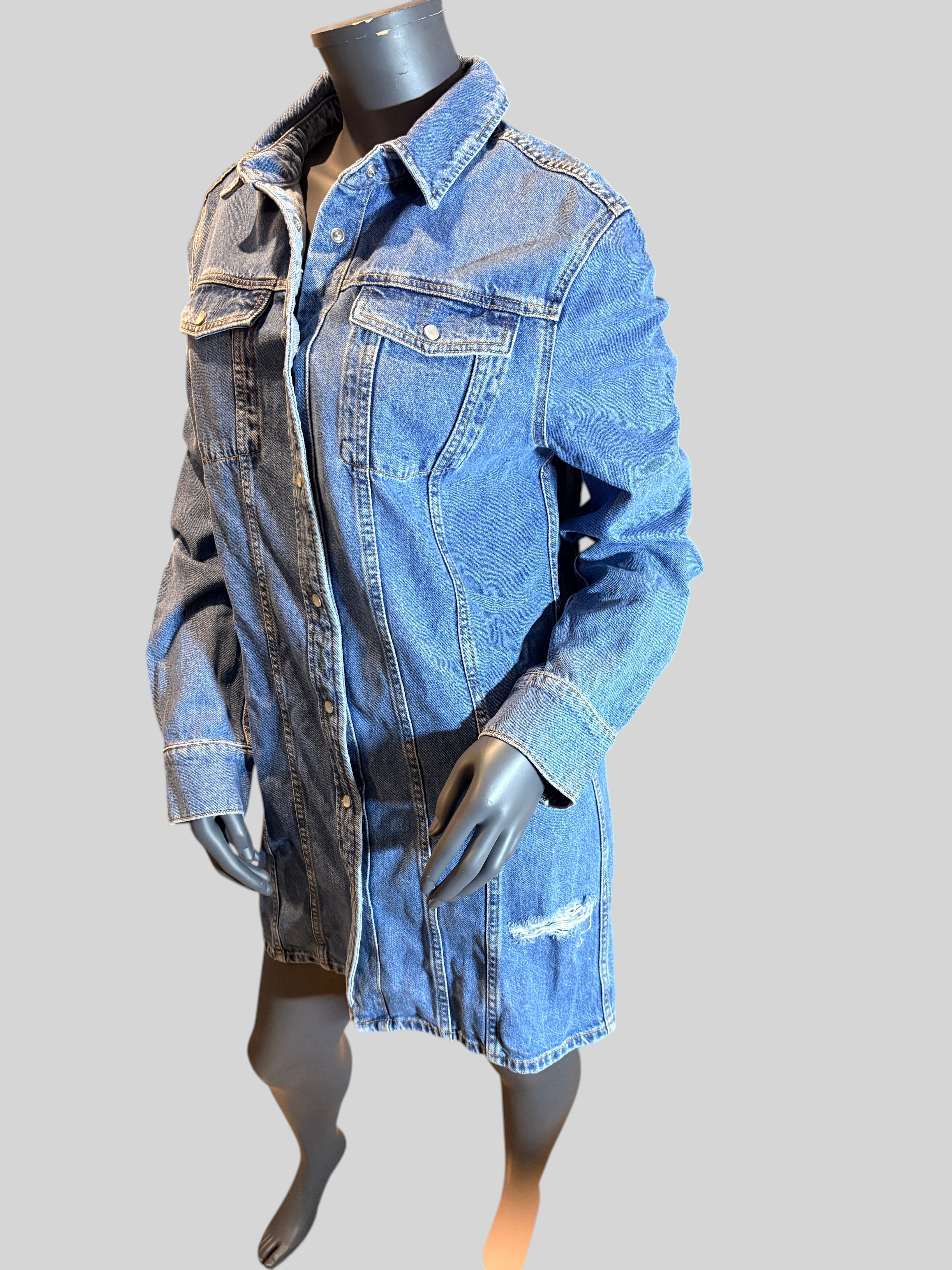 IRO - Robe chemise DALKA en jean - Country Mid Blue - Neuve avec étiquette IRO Paris
