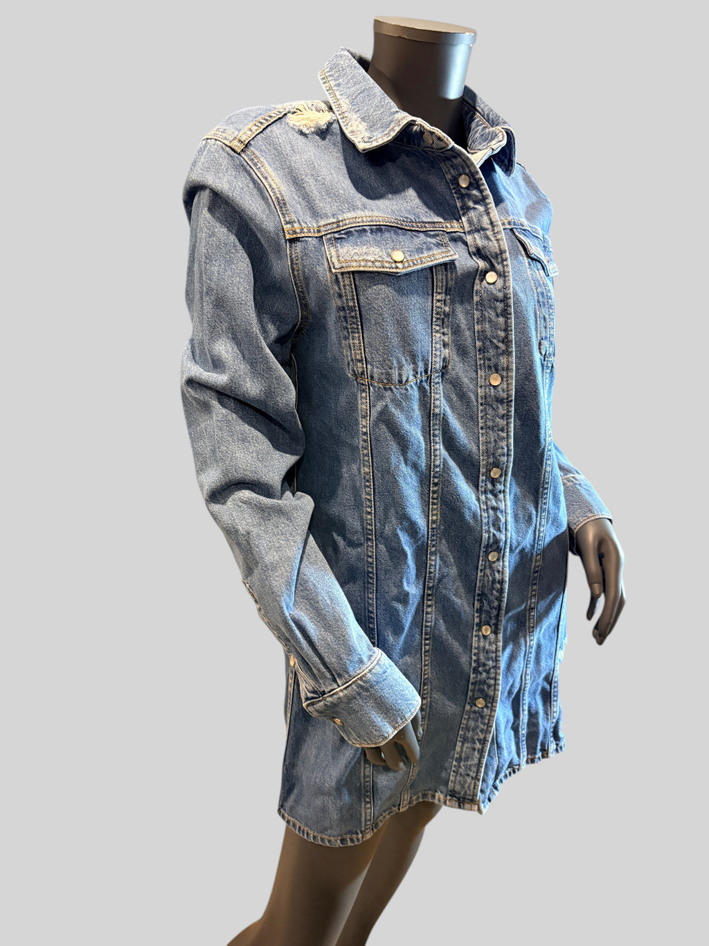 IRO - Robe chemise DALKA en jean - Country Mid Blue - Neuve avec étiquette IRO Paris