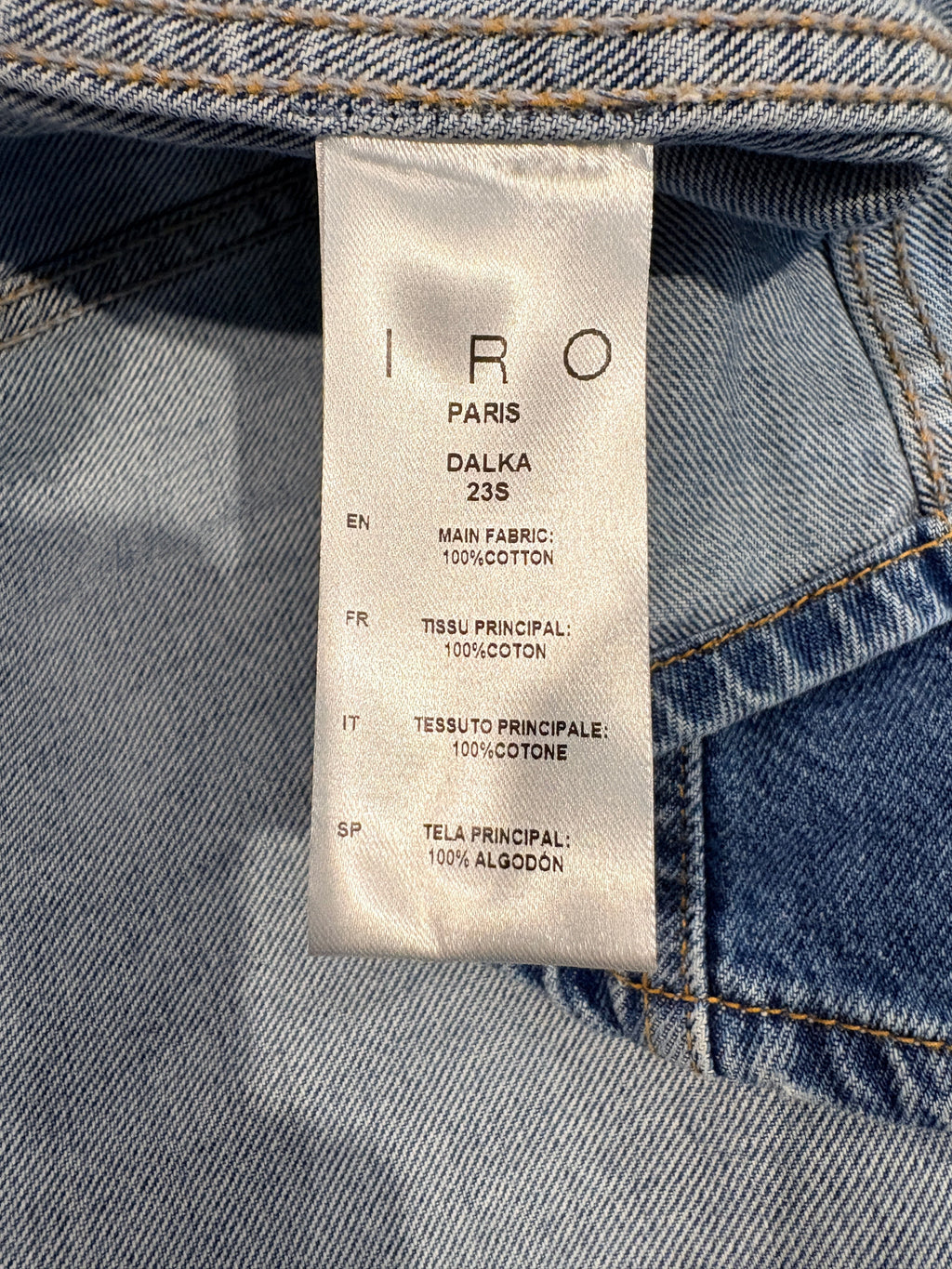 IRO - Robe chemise DALKA en jean - Country Mid Blue - Neuve avec étiquette IRO Paris