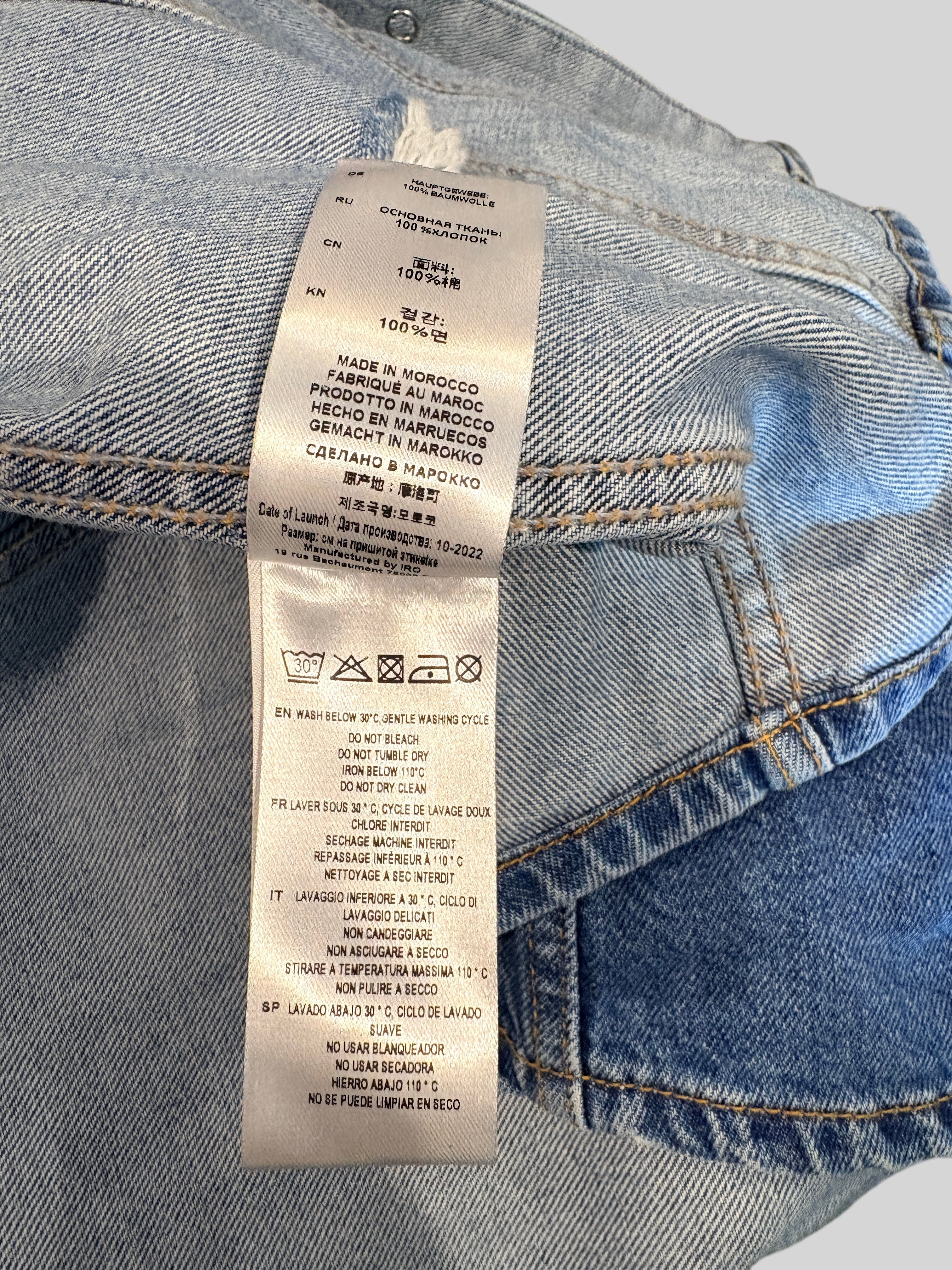 IRO - Robe chemise DALKA en jean - Country Mid Blue - Neuve avec étiquette IRO Paris