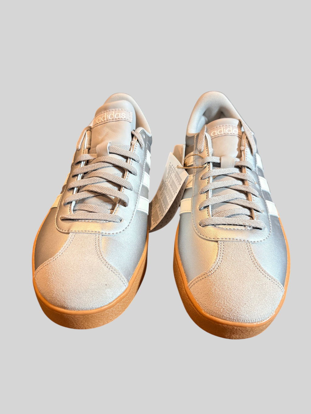 Adidas - VL Court Base - Silver Metallic / Core White / Grey Two - Neuve avec étiquette ADIDAS