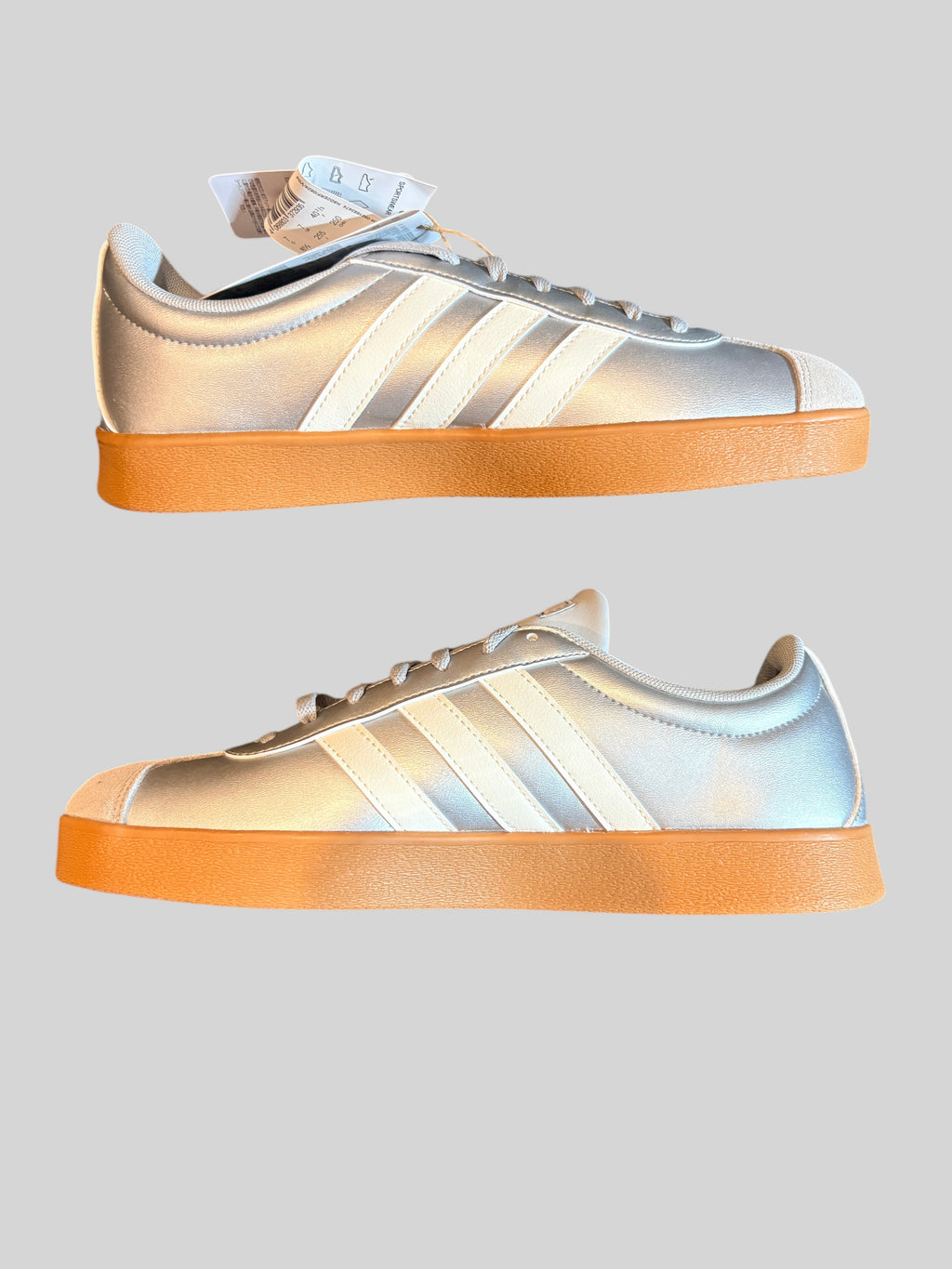 Adidas - VL Court Base - Silver Metallic / Core White / Grey Two - Neuve avec étiquette ADIDAS