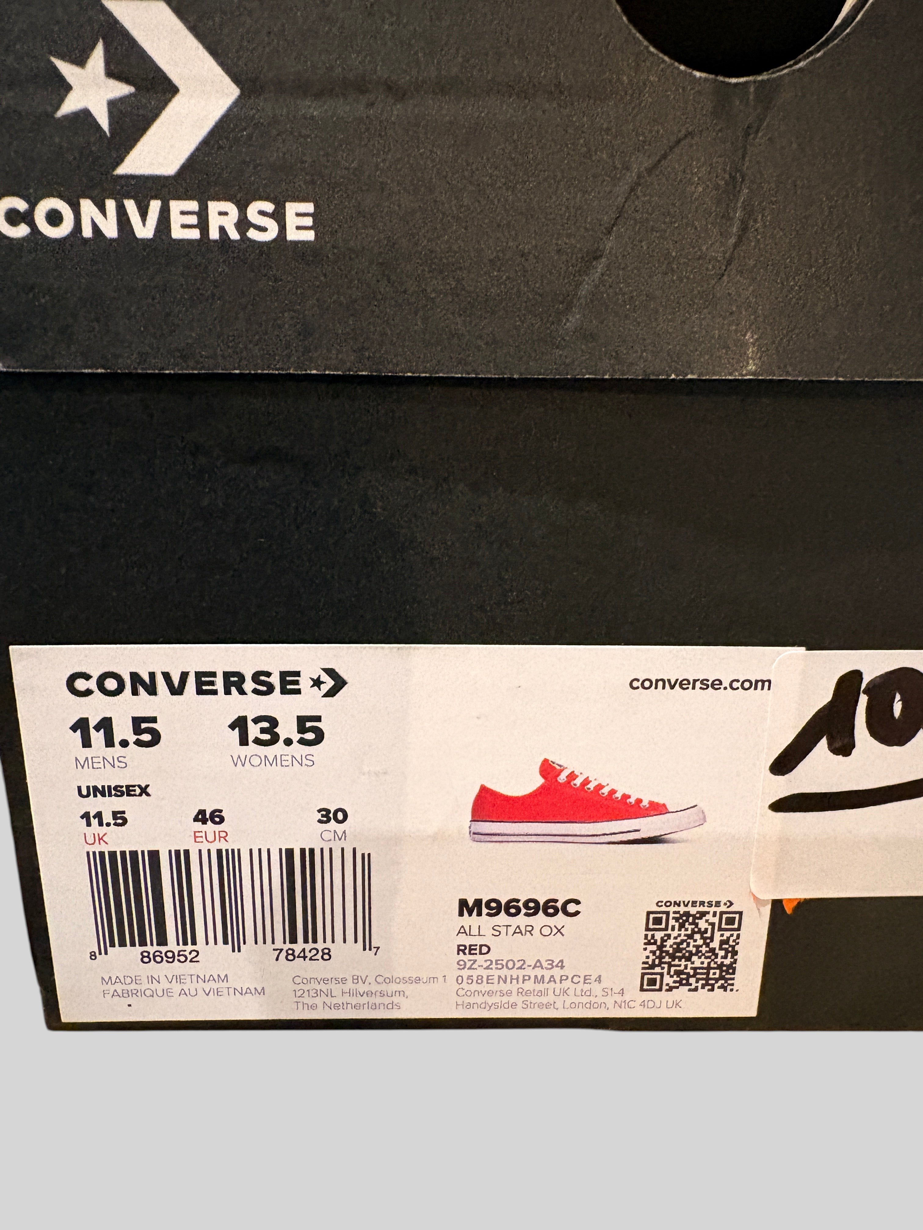 Converse Chuck Taylor All Star OX - Red - Taille 46 - Neuve avec étiquette CONVERSE