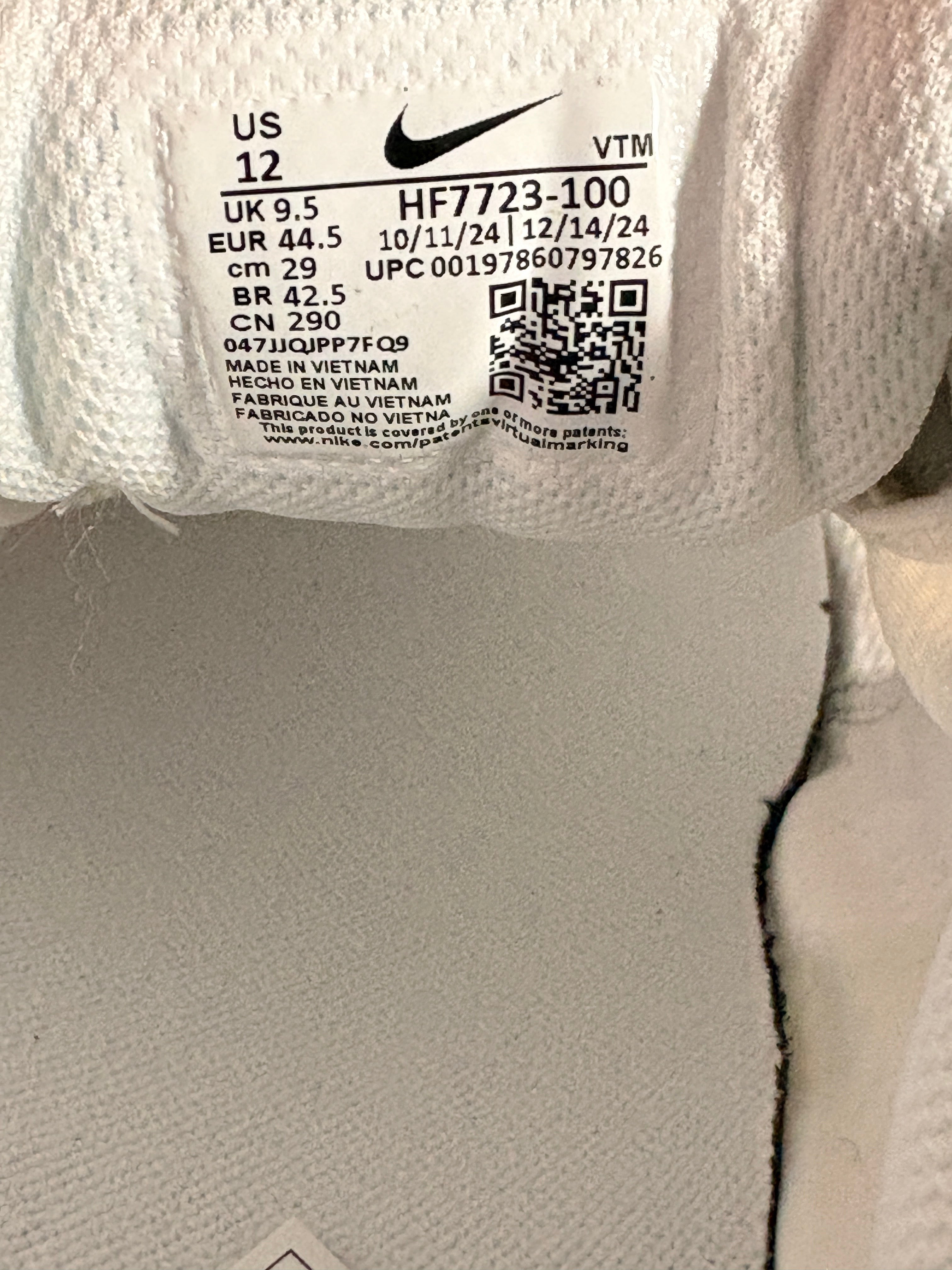 Nike Zoom Vomero 5 Chrome Toe White Metallic Silver – Neuve avec étiquette NIKE