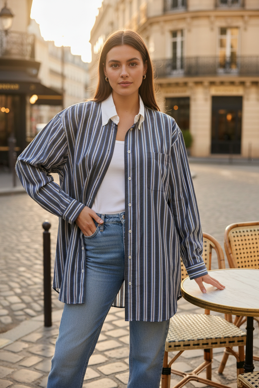 Chemise Rayée - Terrasse Parisienne