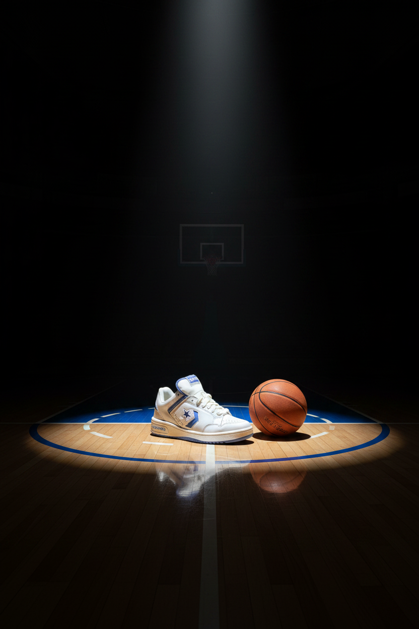Converse Weapon White Blue – Parquet NBA Légendaire