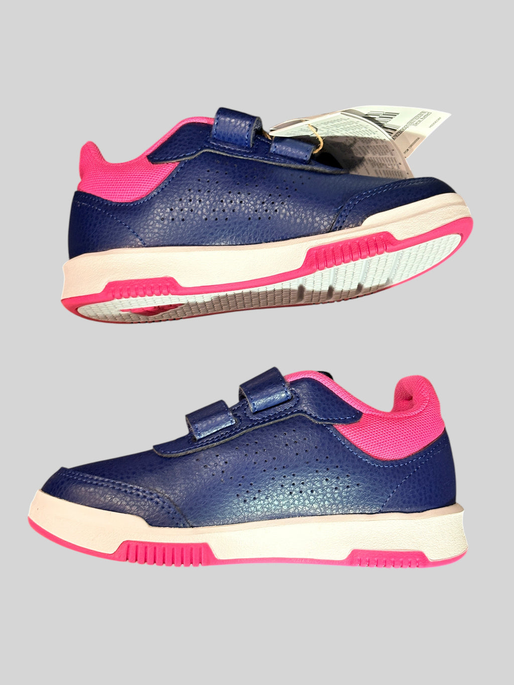Baskets enfant FASHION SC Adidas Tensaur Sport 2.0 C bleu marine et rose avec fermeture à scratch et semelle blanche