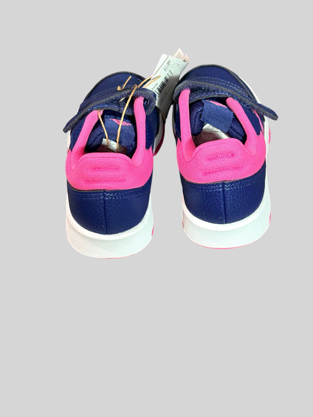 Baskets enfant FASHION SC Adidas Tensaur Sport 2.0 bleu marine et rose vif avec fermeture scratch et étiquette