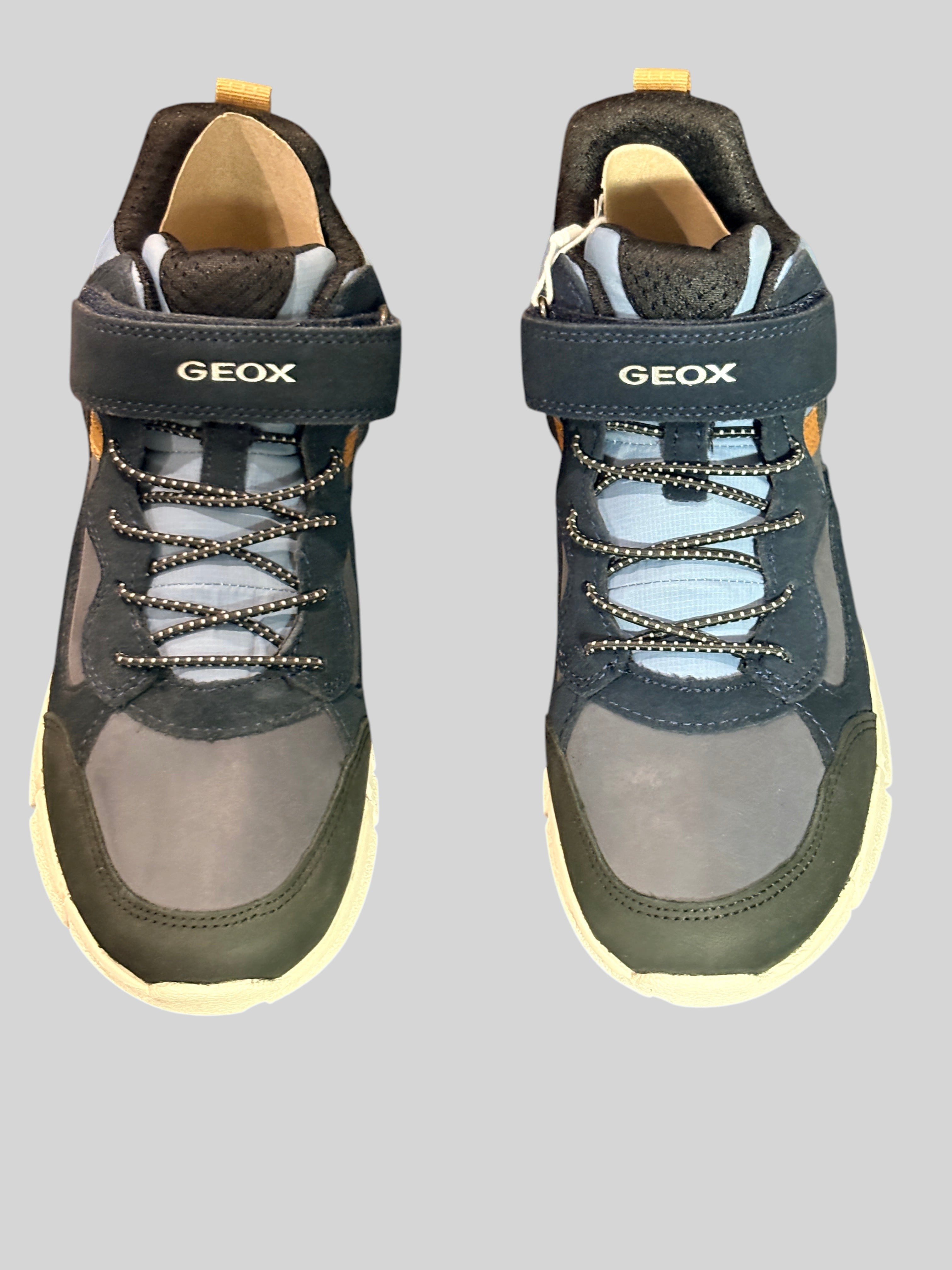 Baskets montantes FASHION SC Geox J Flexyper Boy B ABX imperméables bleu marine et bleu clair pour garçon
