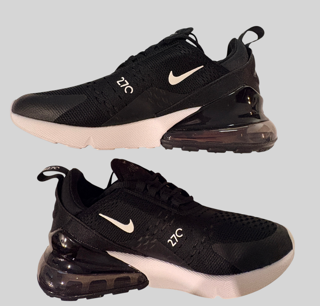 Baskets FASHION SC Nike Air Max 270 noires et blanches avec unité Max Air visible et tige en mesh respirant