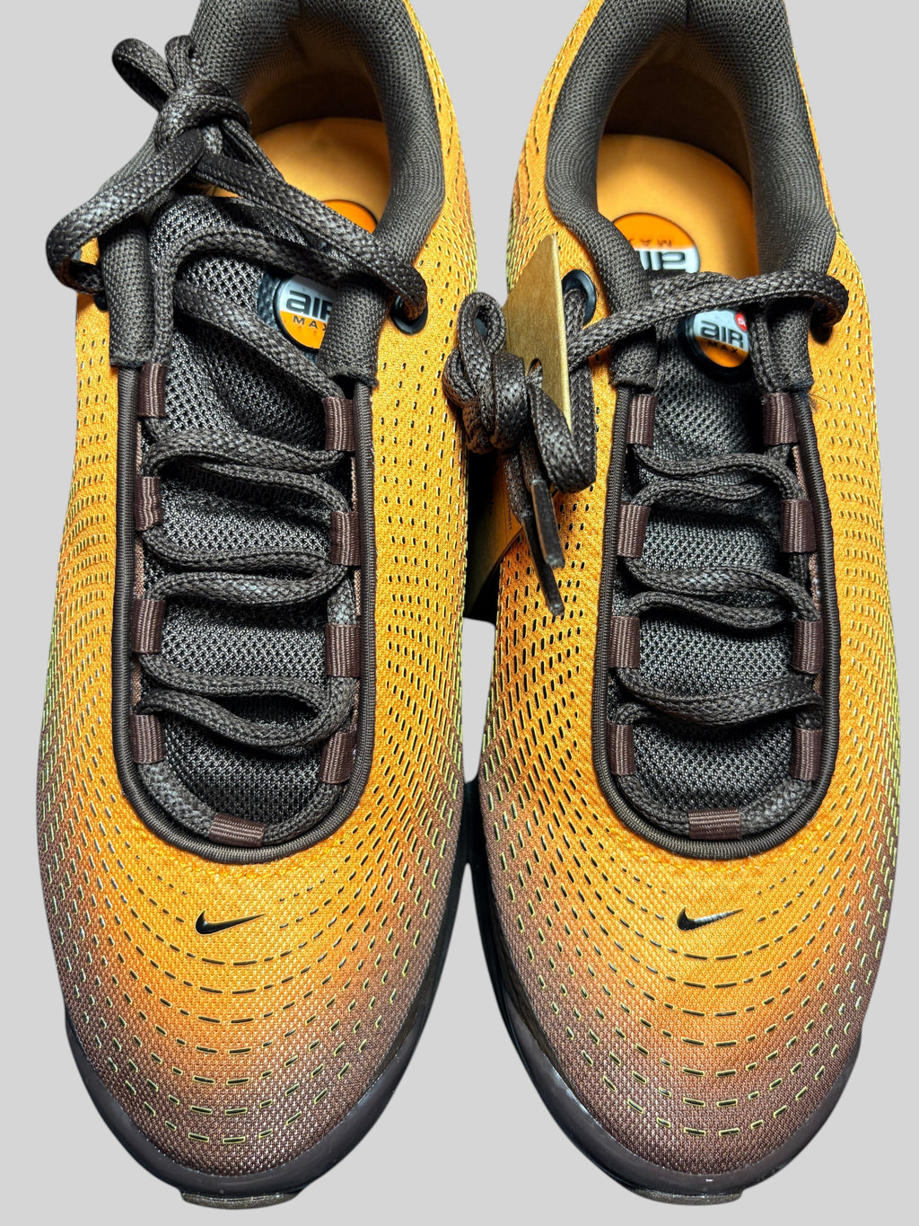 Baskets Nike Air Max Dn Canyon Rust de FASHION SC en mesh orange avec détails noirs et technologie Dynamic Air
