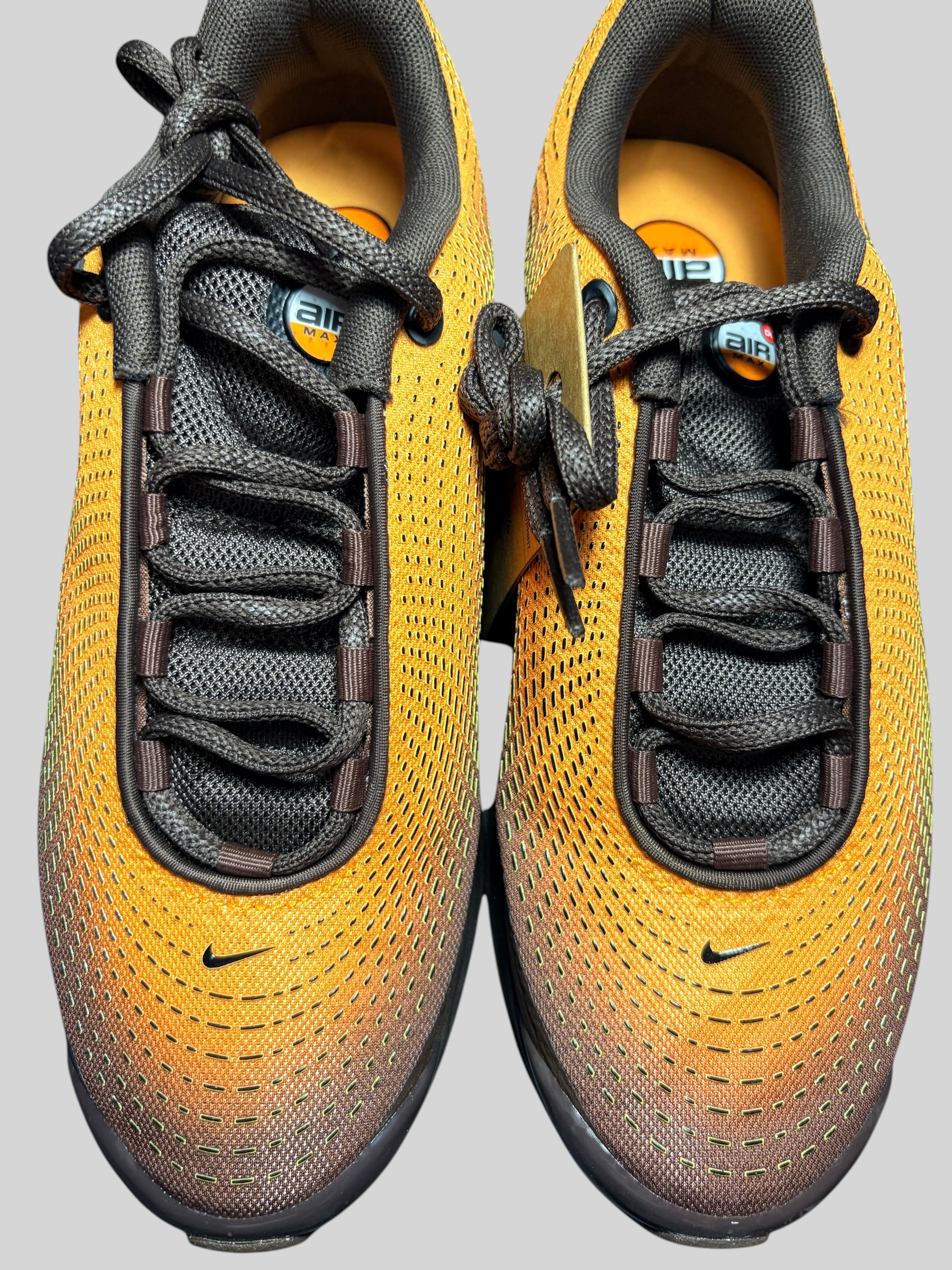 Baskets Nike Air Max Dn Canyon Rust de FASHION SC en mesh orange avec détails noirs et technologie Dynamic Air