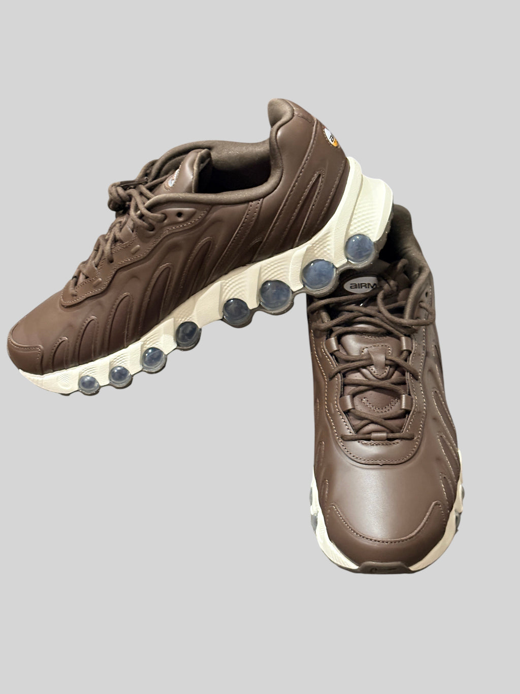 Baskets FASHION SC Nike Air Max Dn8 SP en cuir marron Baroque Brown avec semelle Dynamic Air crème