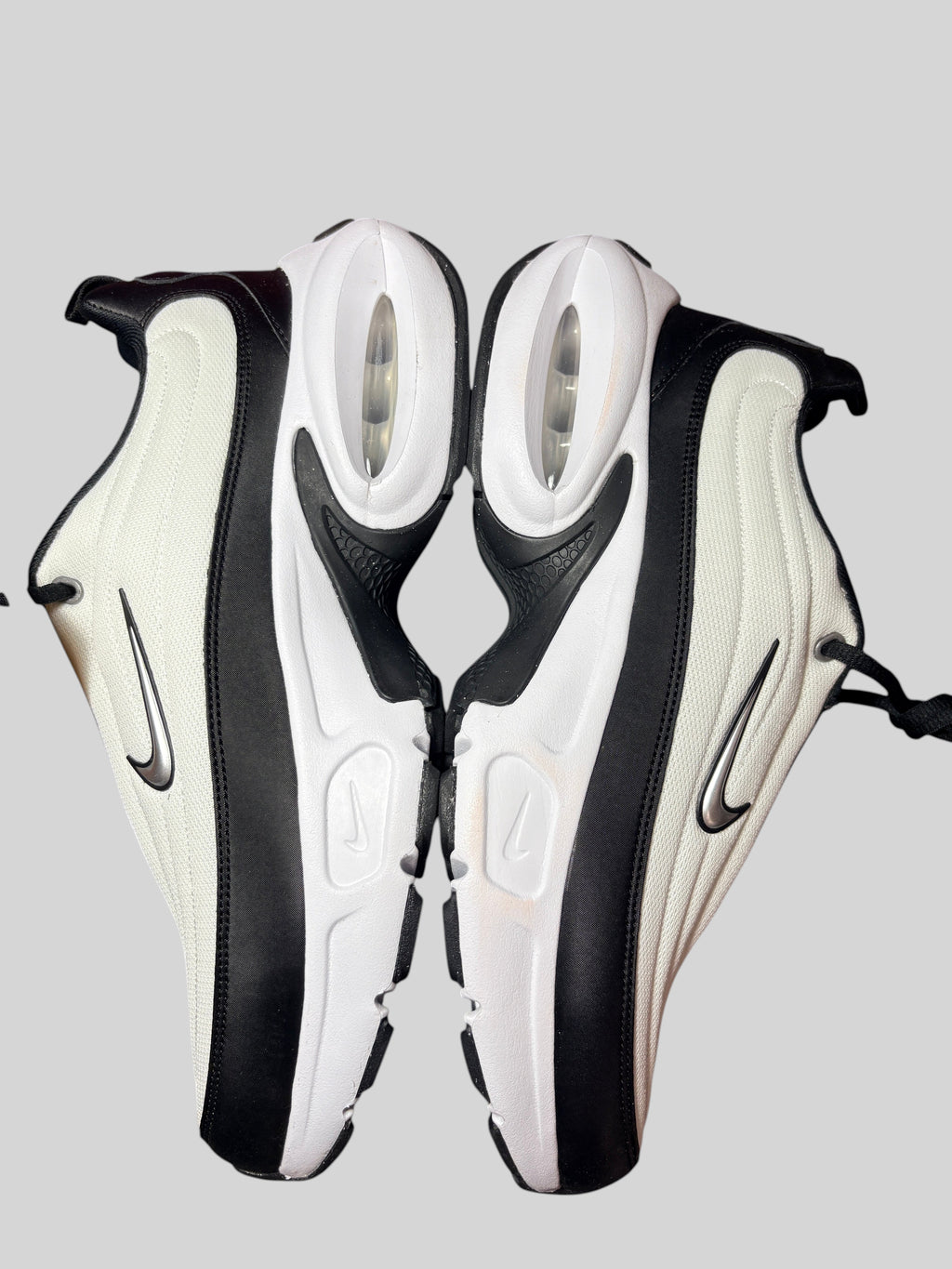 Baskets FASHION SC Nike Air Max Portal noires et blanches en mesh et cuir synthétique avec amorti Air visible