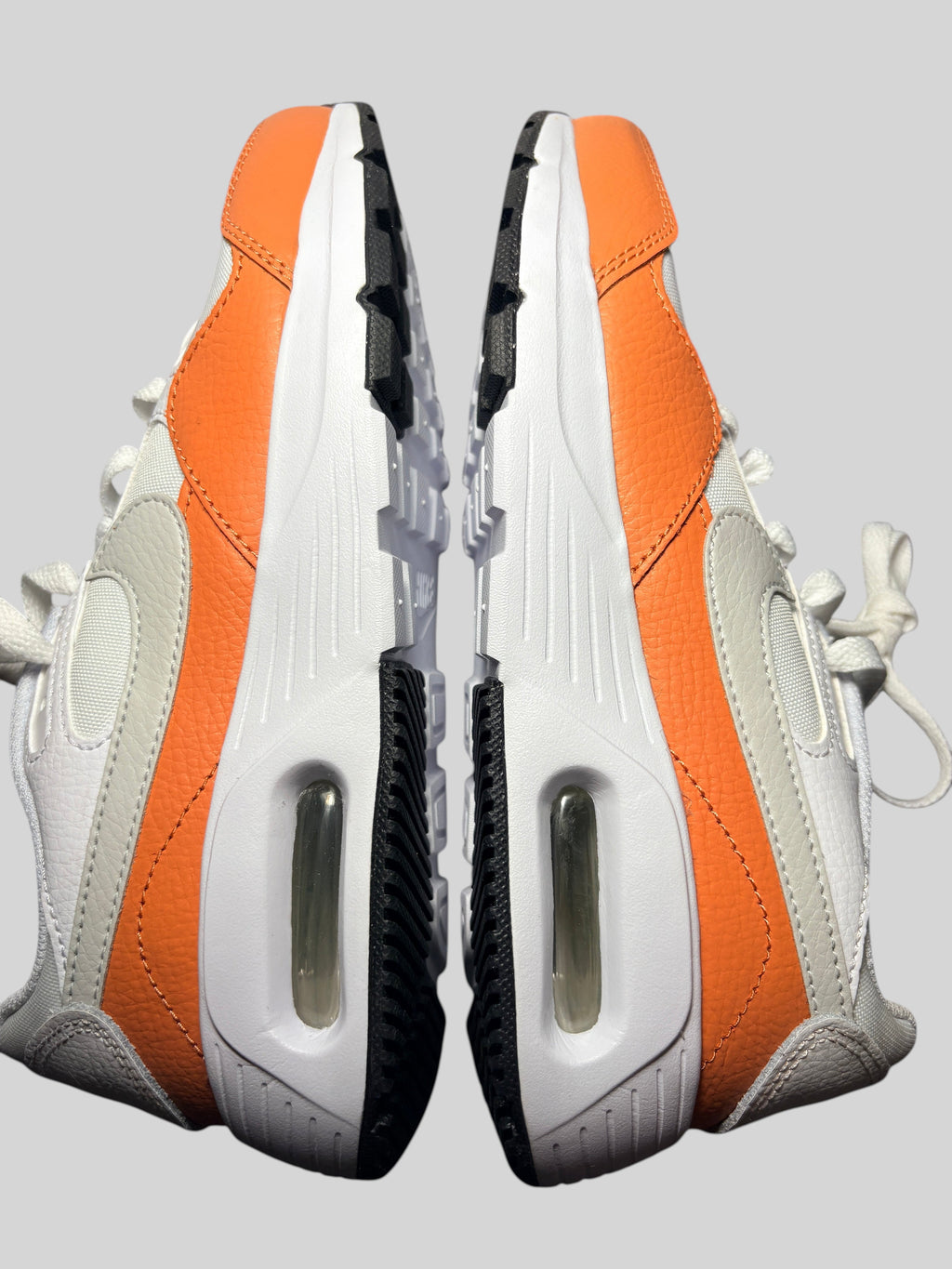 Baskets FASHION SC Nike Air Max SC blanches et orange pastel en cuir et mesh avec unité Air apparente au talon